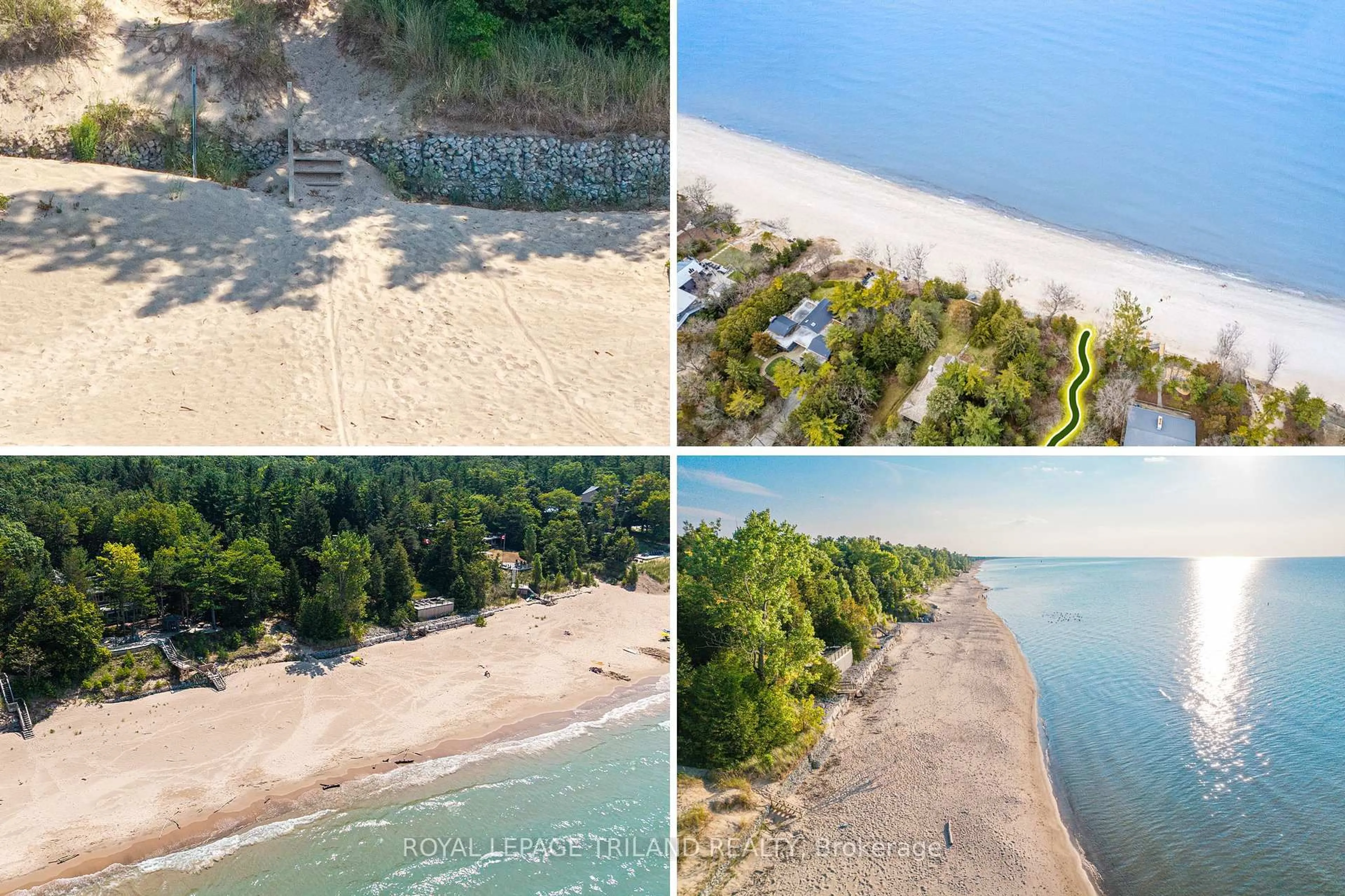 A pic from outside/outdoor area/front of a property/back of a property/a pic from drone, water/lake/river/ocean view for 10175 MERRYWOOD Dr, Lambton Shores Ontario N0M 1T0