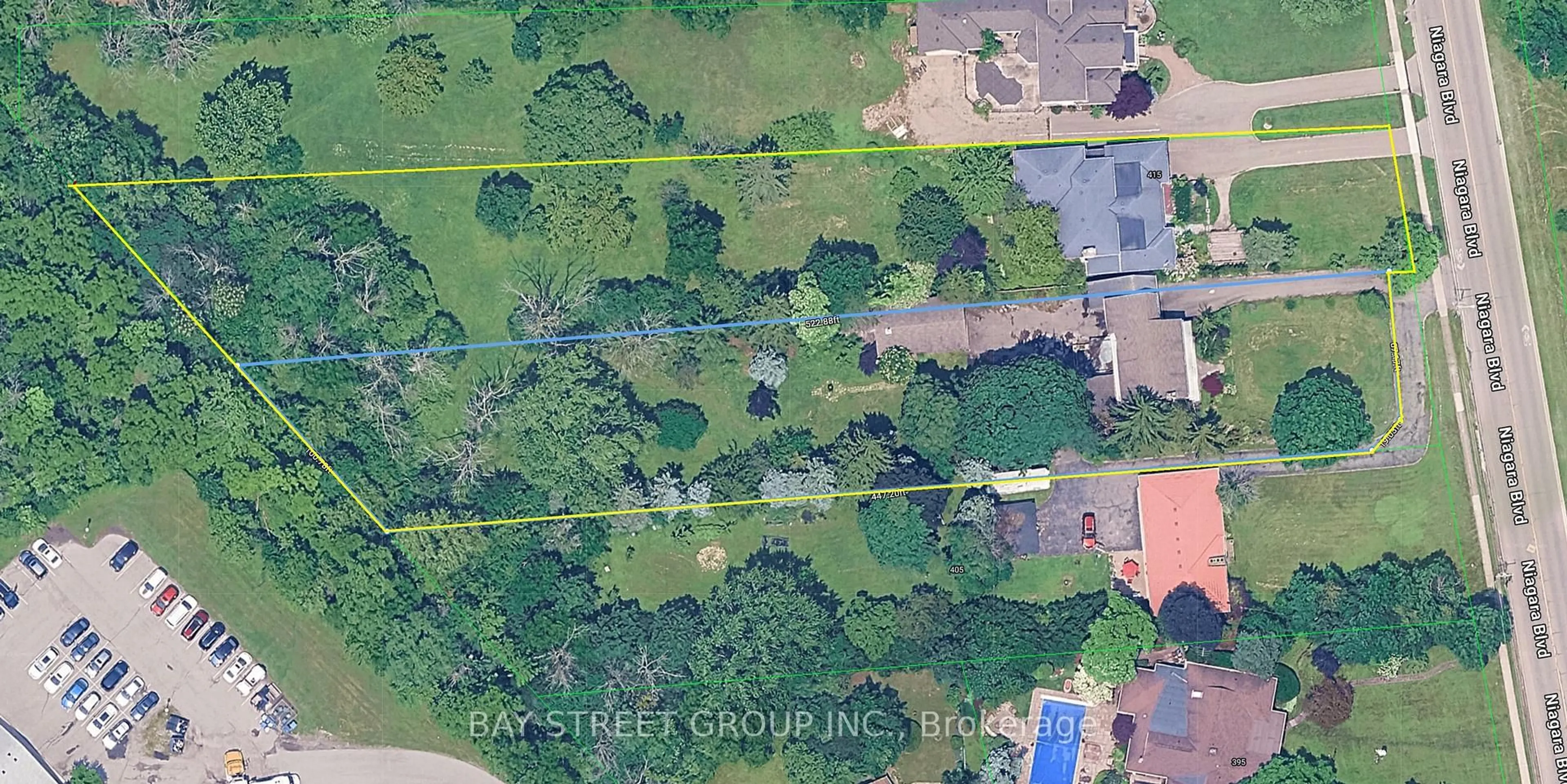 A pic from outside/outdoor area/front of a property/back of a property/a pic from drone, forest/trees view for 411 Niagara Blvd, Fort Erie Ontario L2A 3H2
