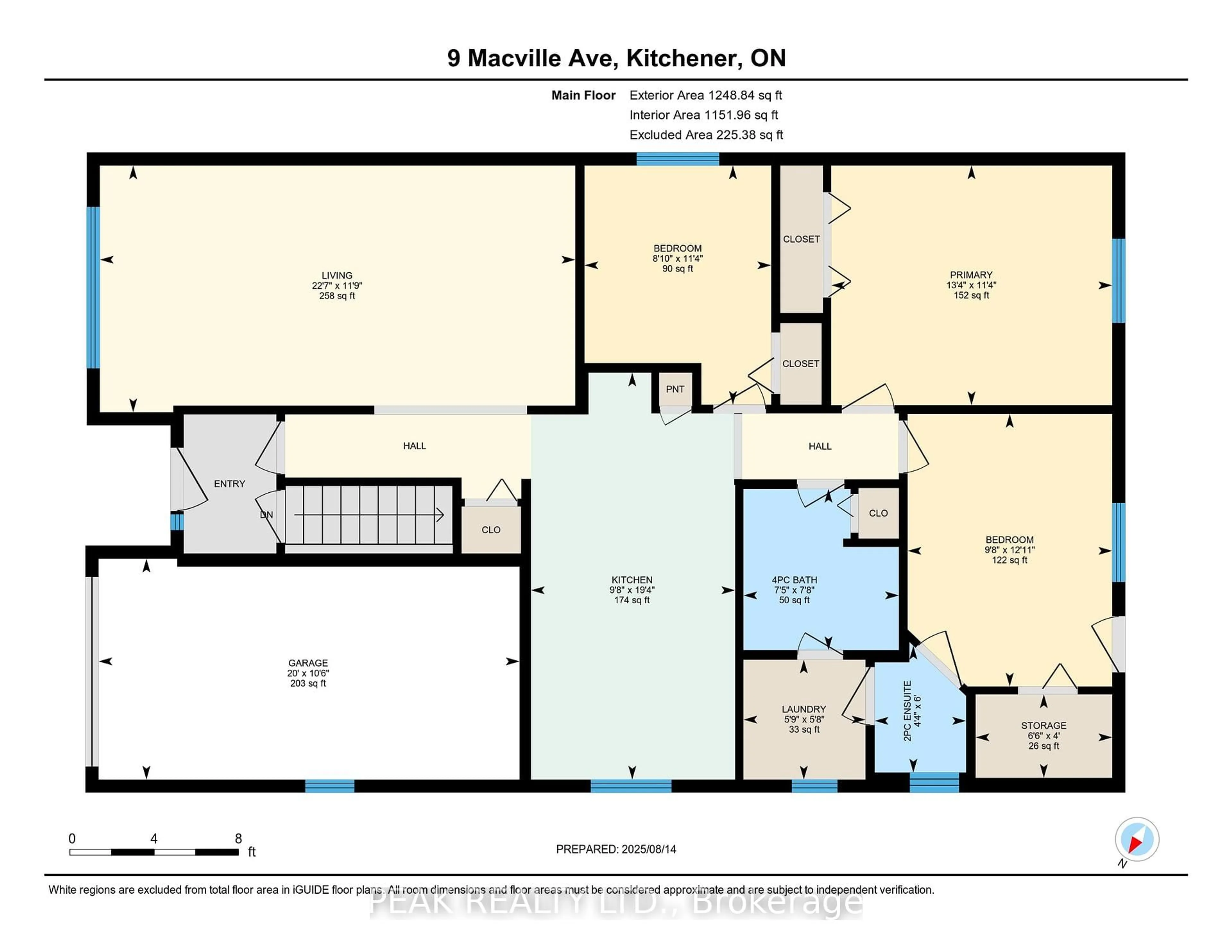 Floor plan for 9 Macville Ave, Kitchener Ontario N2K 1T2