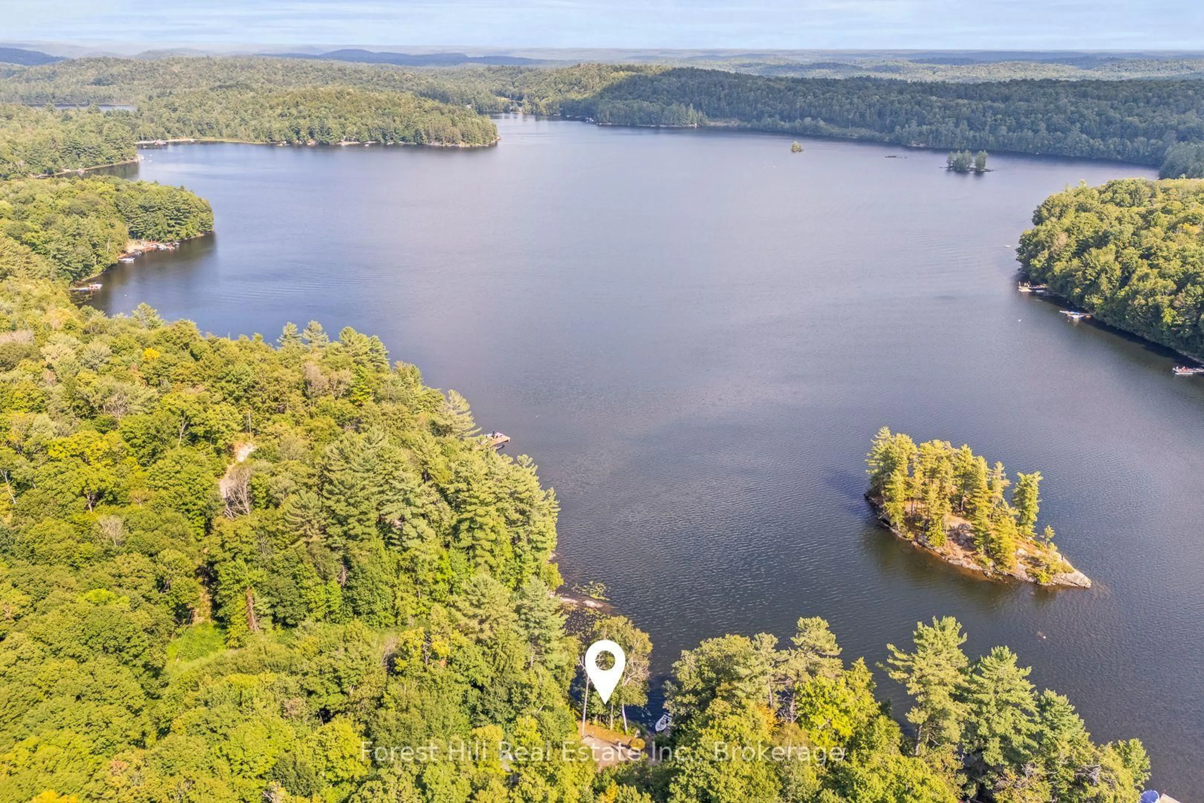 A pic from outside/outdoor area/front of a property/back of a property/a pic from drone, water/lake/river/ocean view for 1277 Causeway Dr, Algonquin Highlands Ontario P0A 1E0