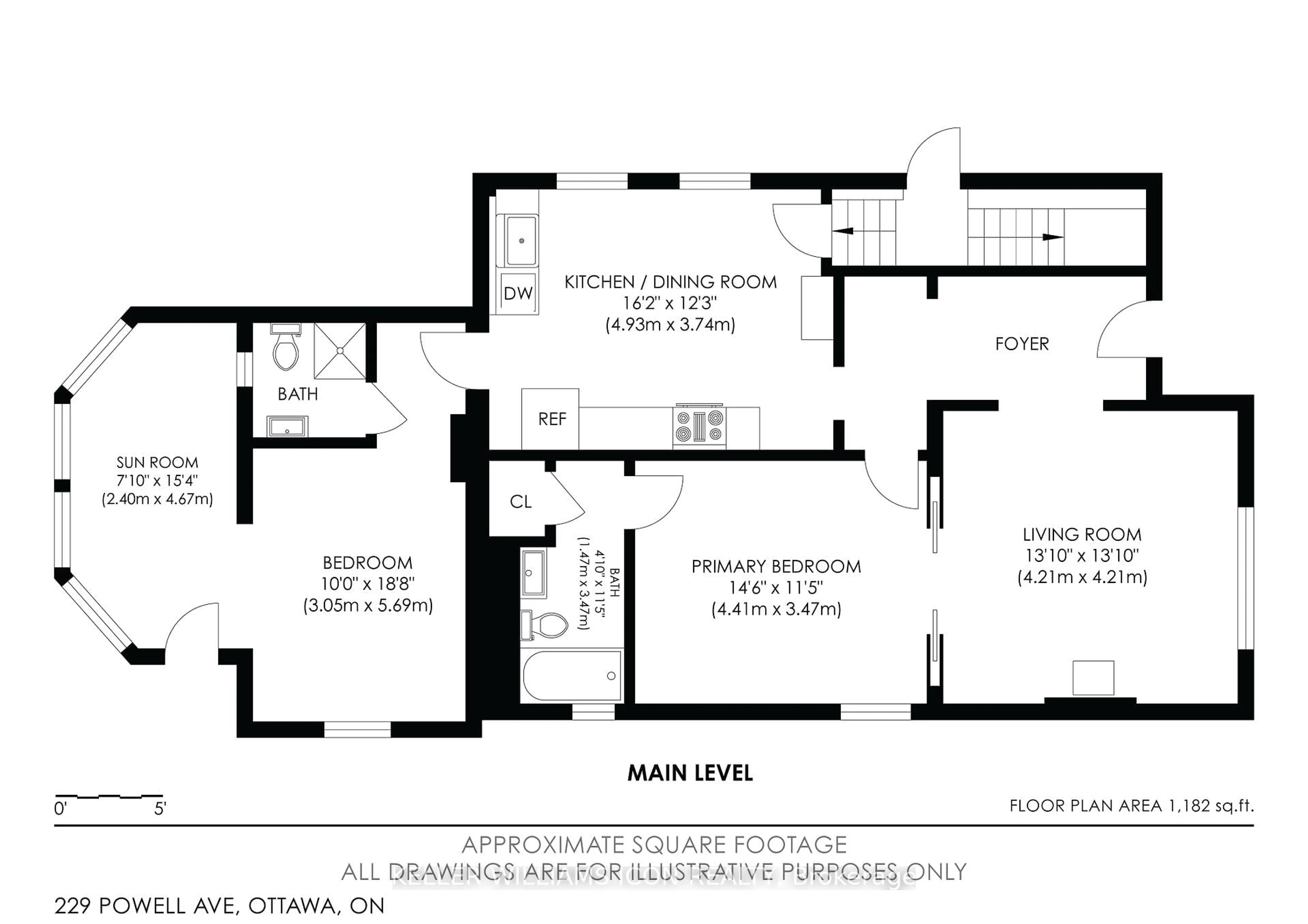 Floor plan for 229 Powell Ave, Ottawa Ontario K1S 2A4