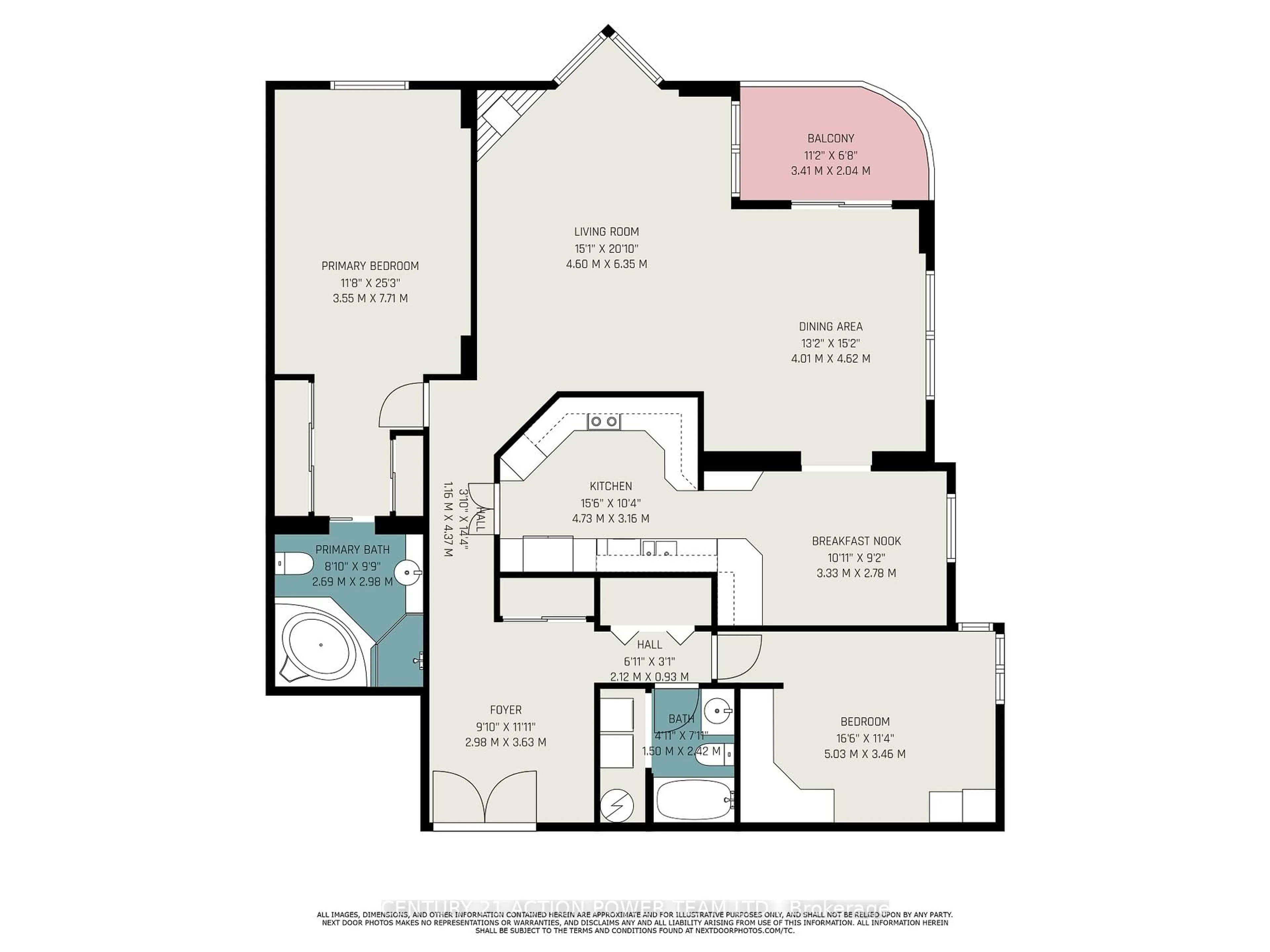 Floor plan for 3105 Carling Ave #601, Ottawa Ontario K2H 5A6