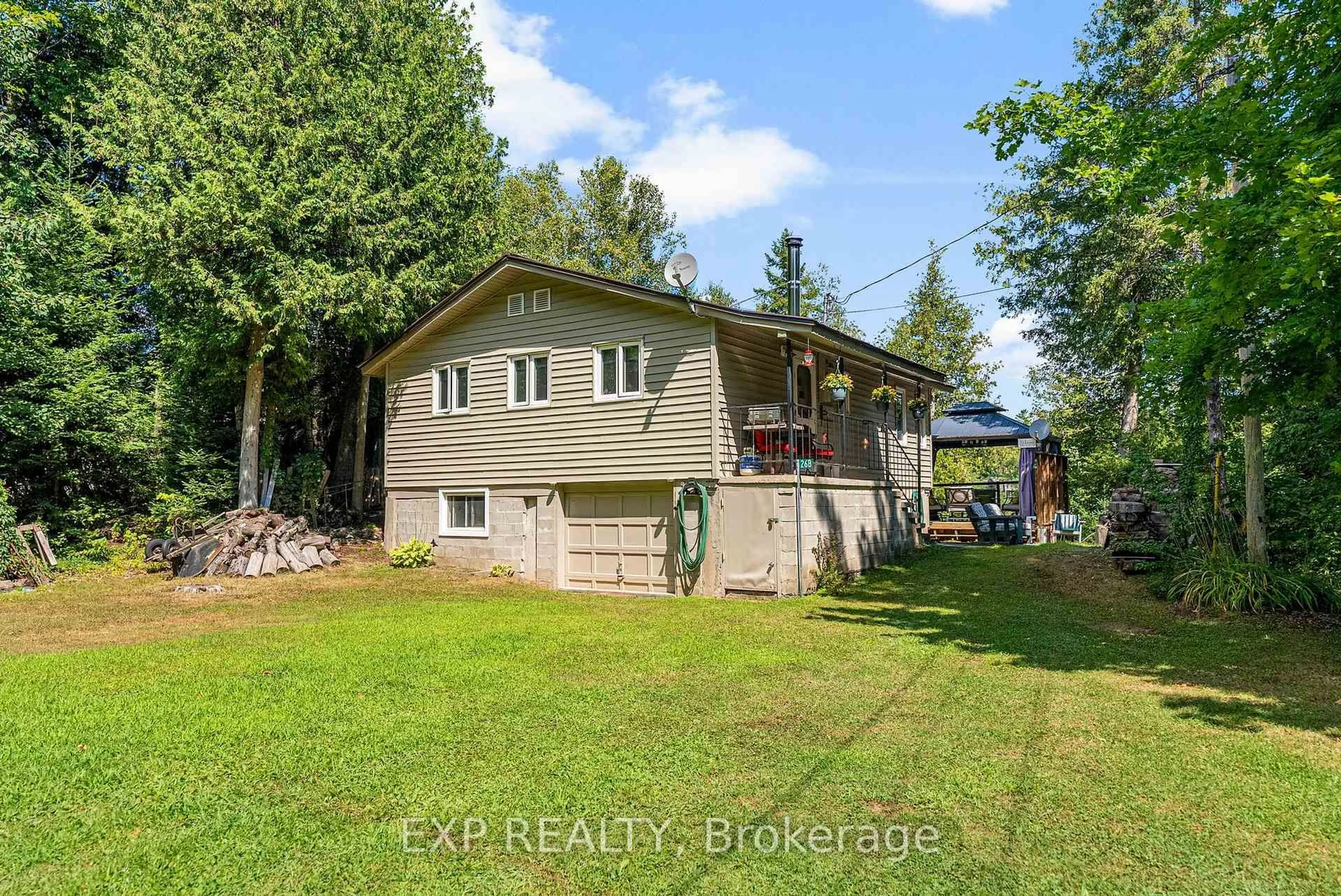 A pic from outside/outdoor area/front of a property/back of a property/a pic from drone, water/lake/river/ocean view for 26 Butternut Lane, Haley Station Ontario K0J 1Y0