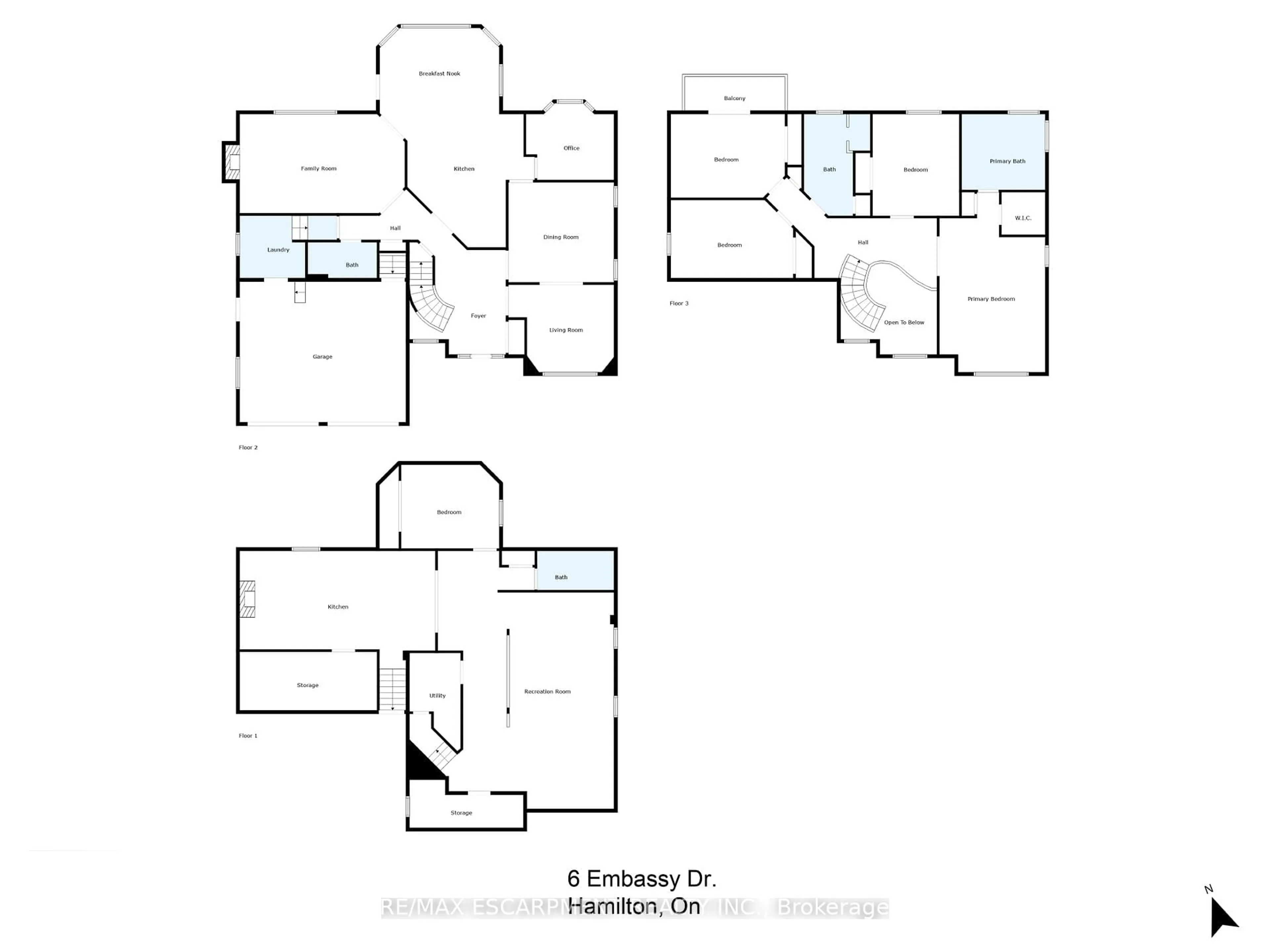 Floor plan for 6 Embassy Dr, Hamilton Ontario L8T 4Z8