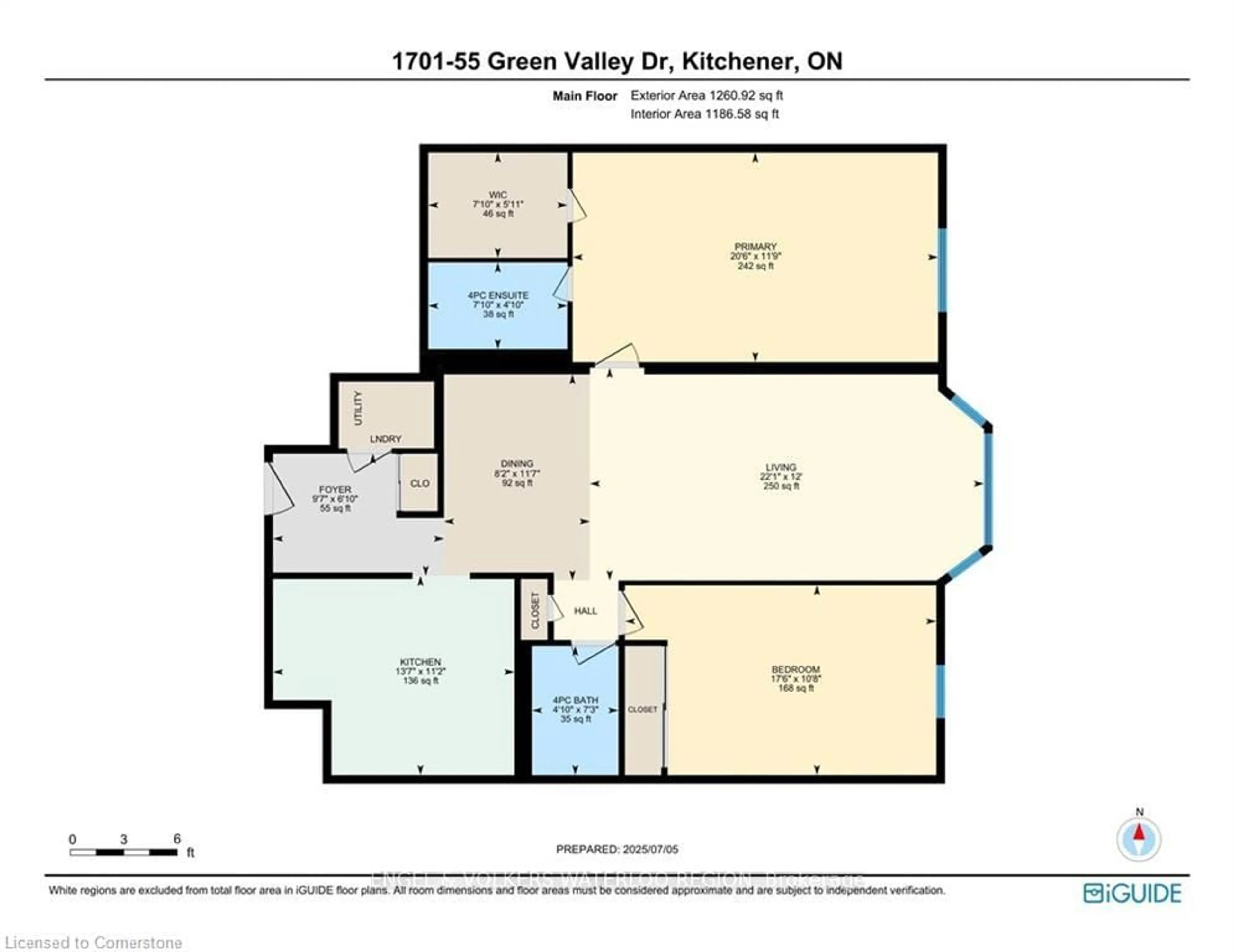 Floor plan for 55 Green Valley Dr #1701, Kitchener Ontario N2P 1Z6