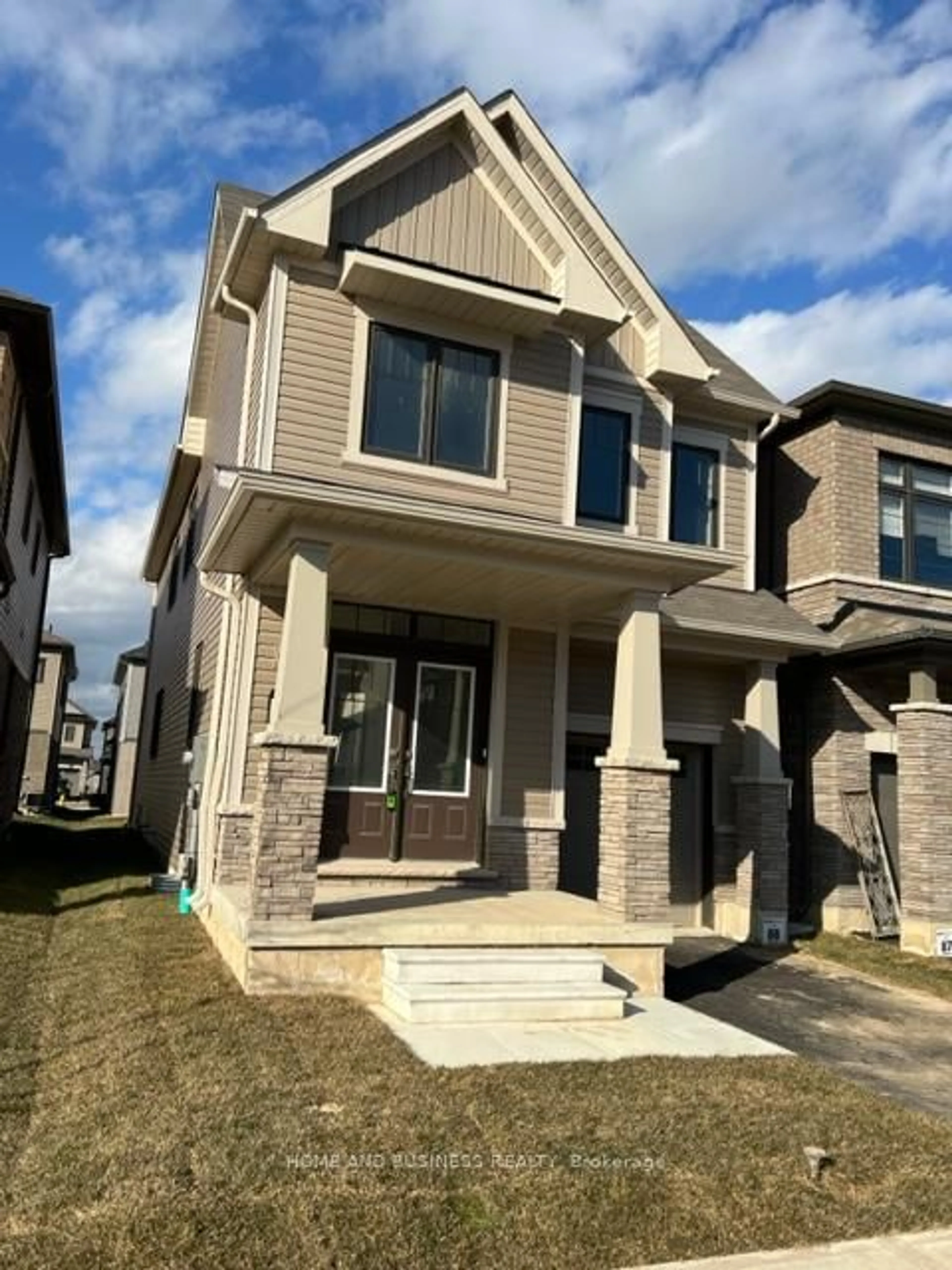 Home with vinyl exterior material, street for 16 Amos Ave, Brantford Ontario N3T 0V4