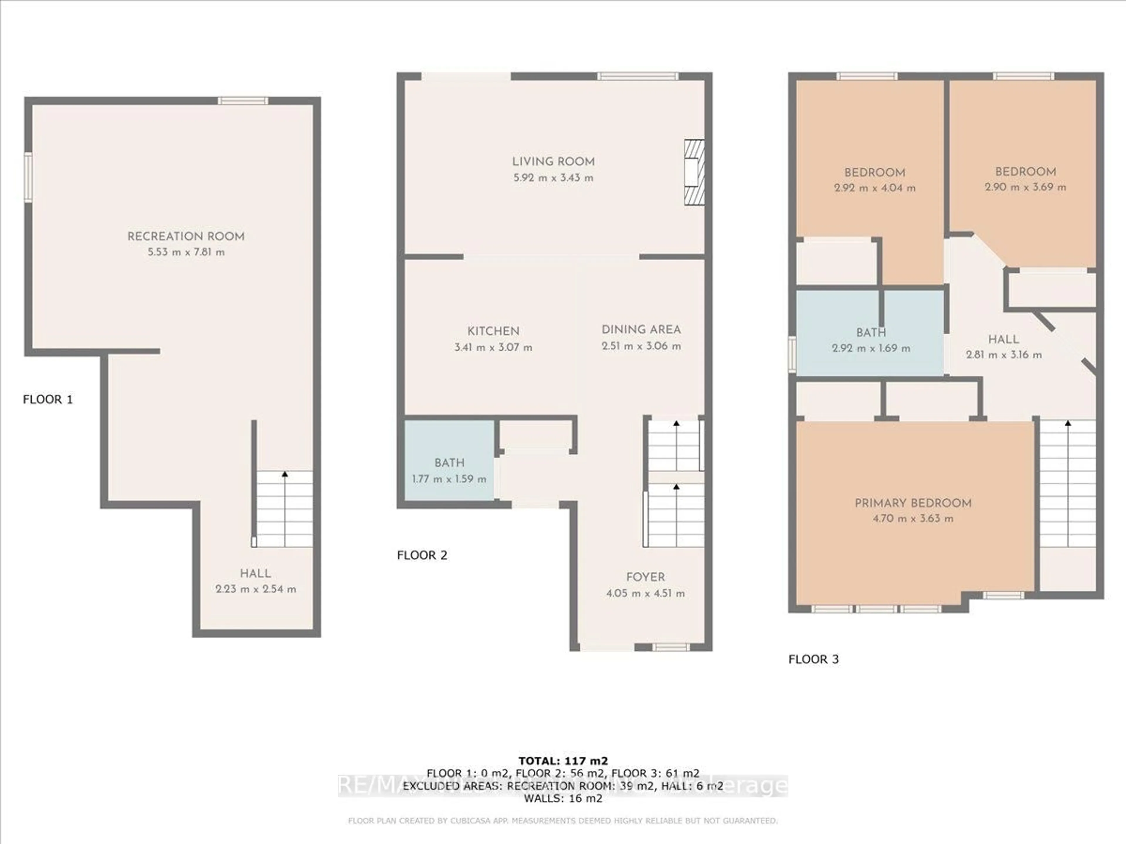 Floor plan for 55 Dahlia St, Kitchener Ontario N2E 3Y7