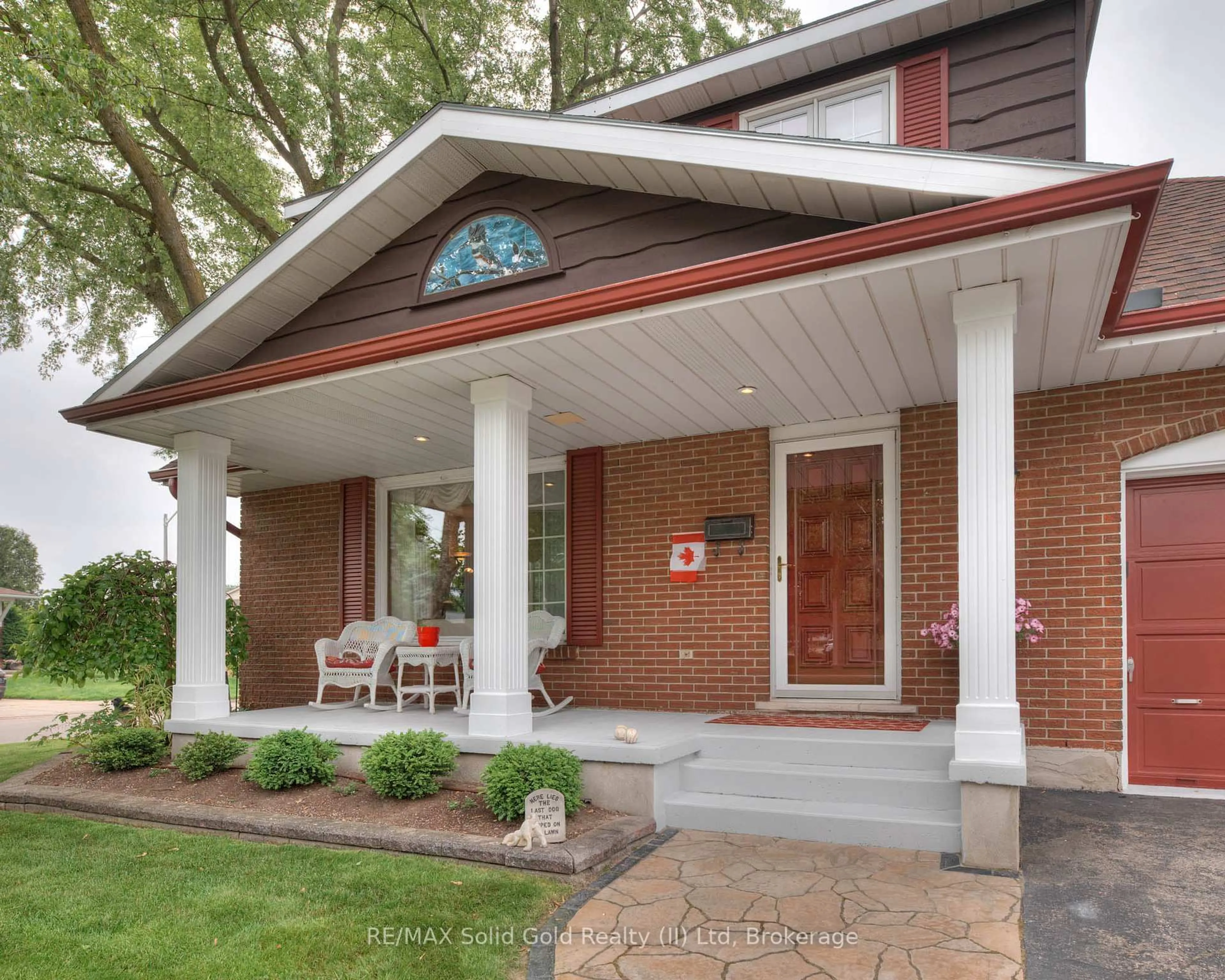 Home with brick exterior material, street for 1 Kingfisher Dr, Woolwich Ontario N3B 3B4