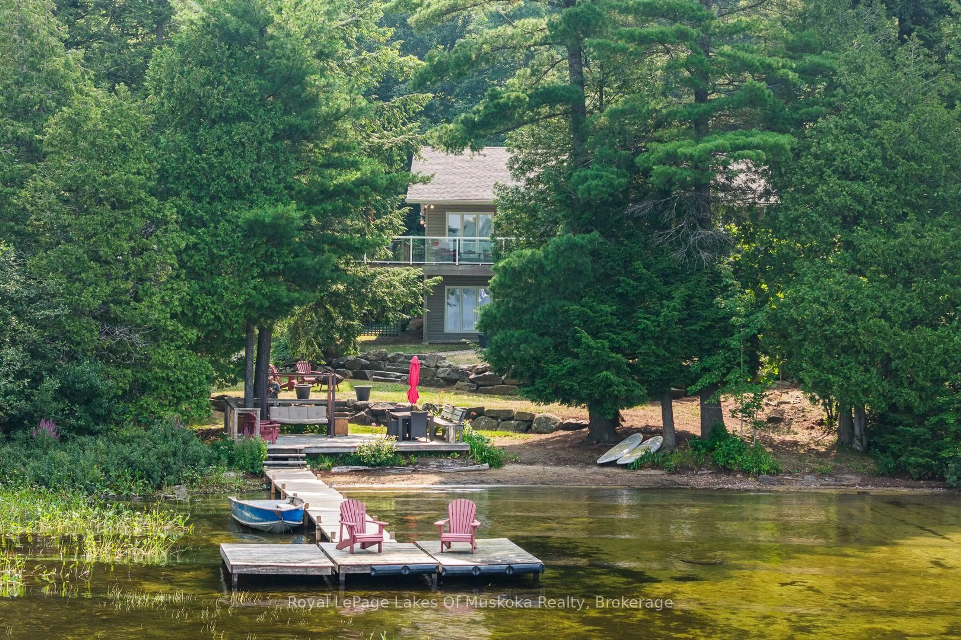 Patio, water/lake/river/ocean view for 1484 Shangrila Rd, Algonquin Highlands Ontario K0M 1J2
