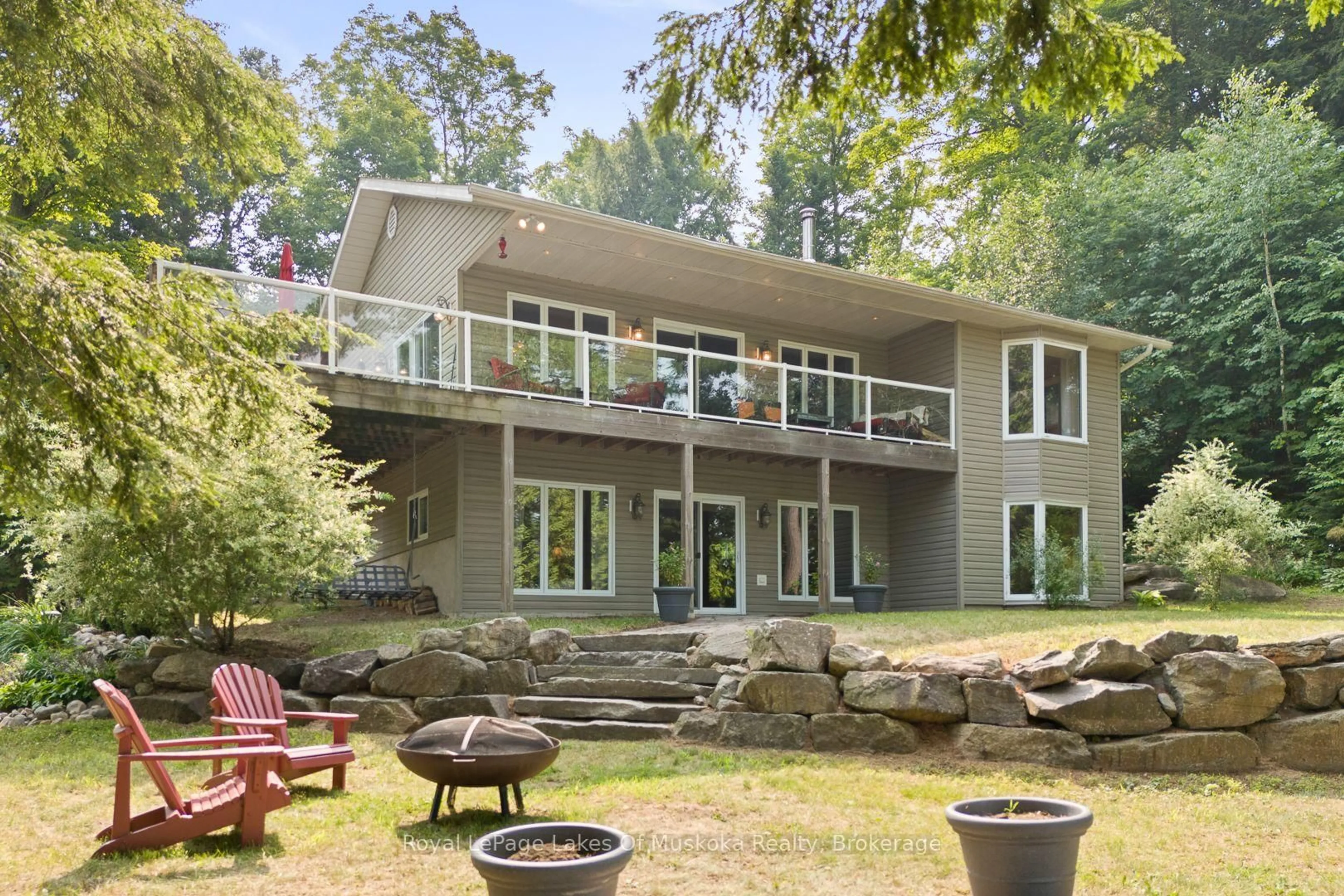 Patio, water/lake/river/ocean view for 1484 Shangrila Rd, Algonquin Highlands Ontario K0M 1J2