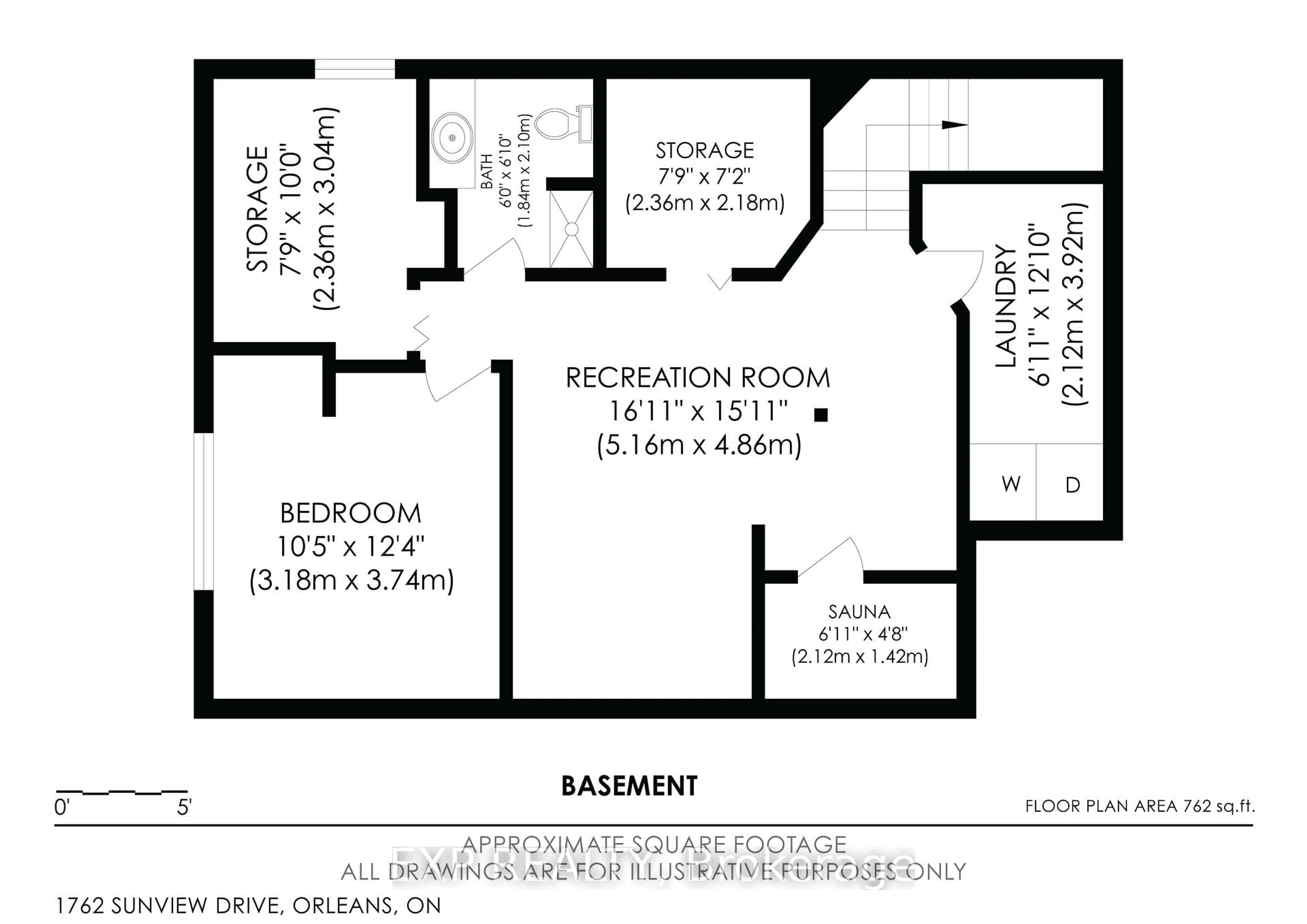 Floor plan for 1762 Sunview Dr, Ottawa Ontario K1C 5B2