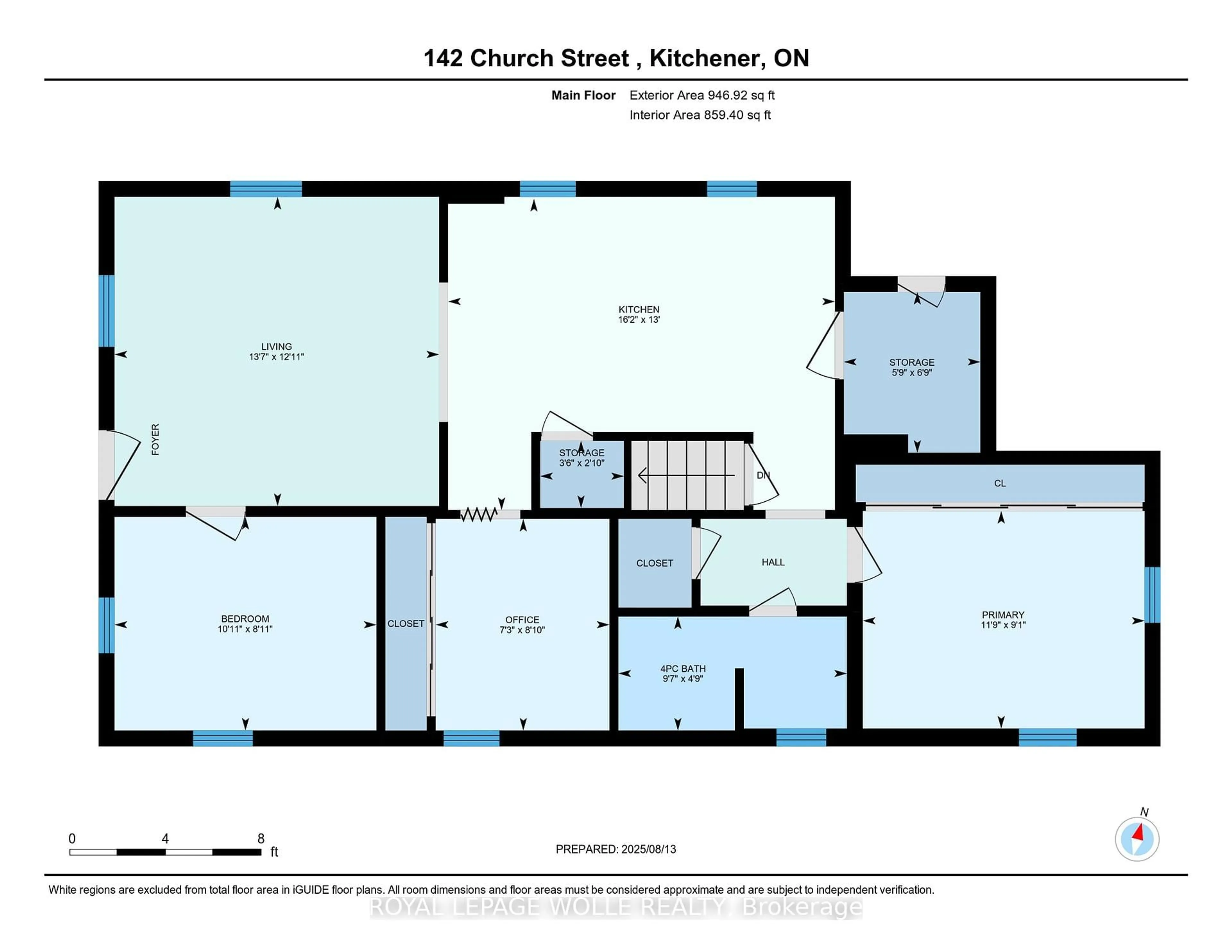 Floor plan for 142 Church St, Kitchener Ontario N2G 2S6