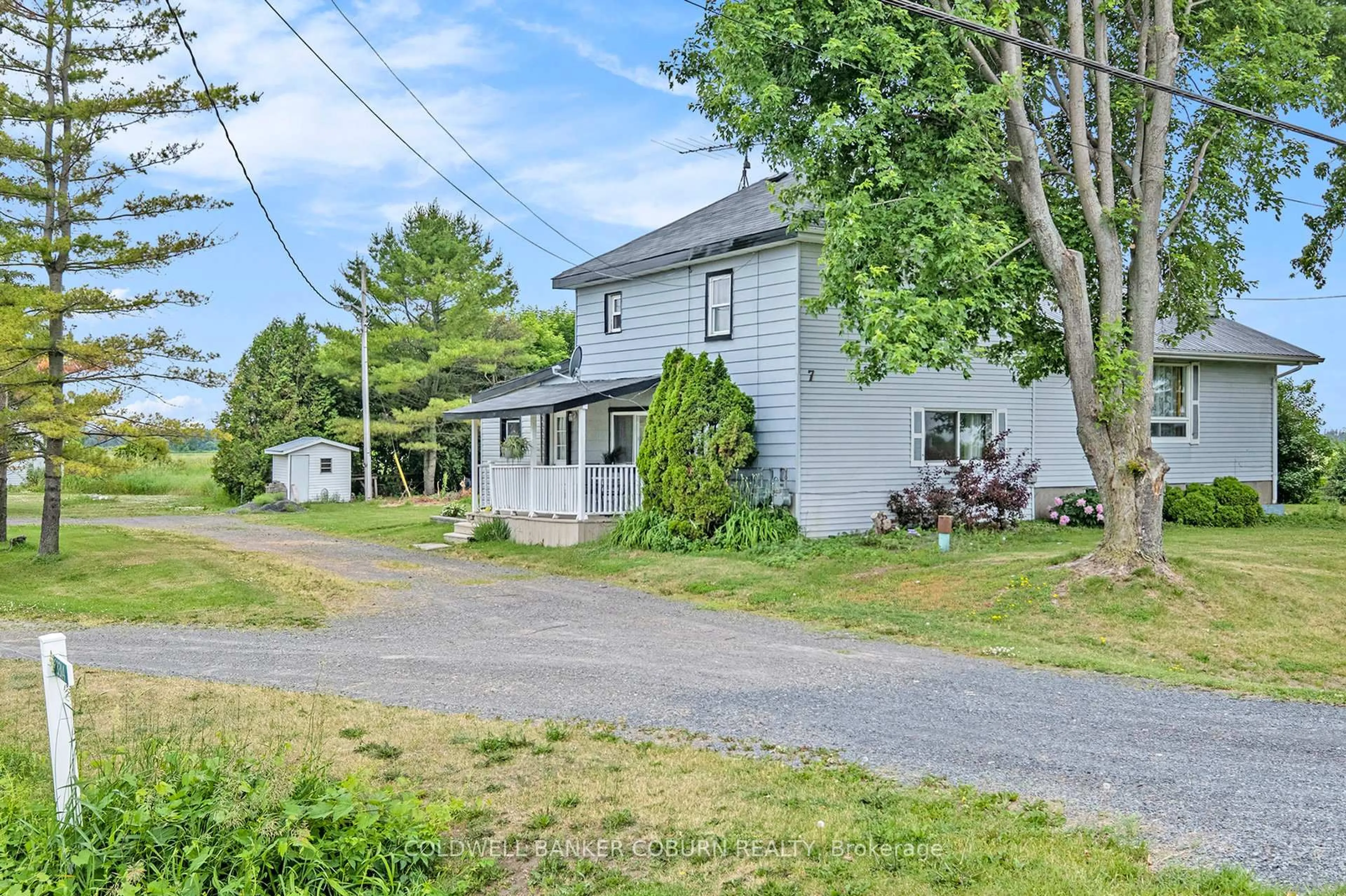 A pic from outside/outdoor area/front of a property/back of a property/a pic from drone, street for 3314 County 12 Rd, North Stormont Ontario K0C 1K0
