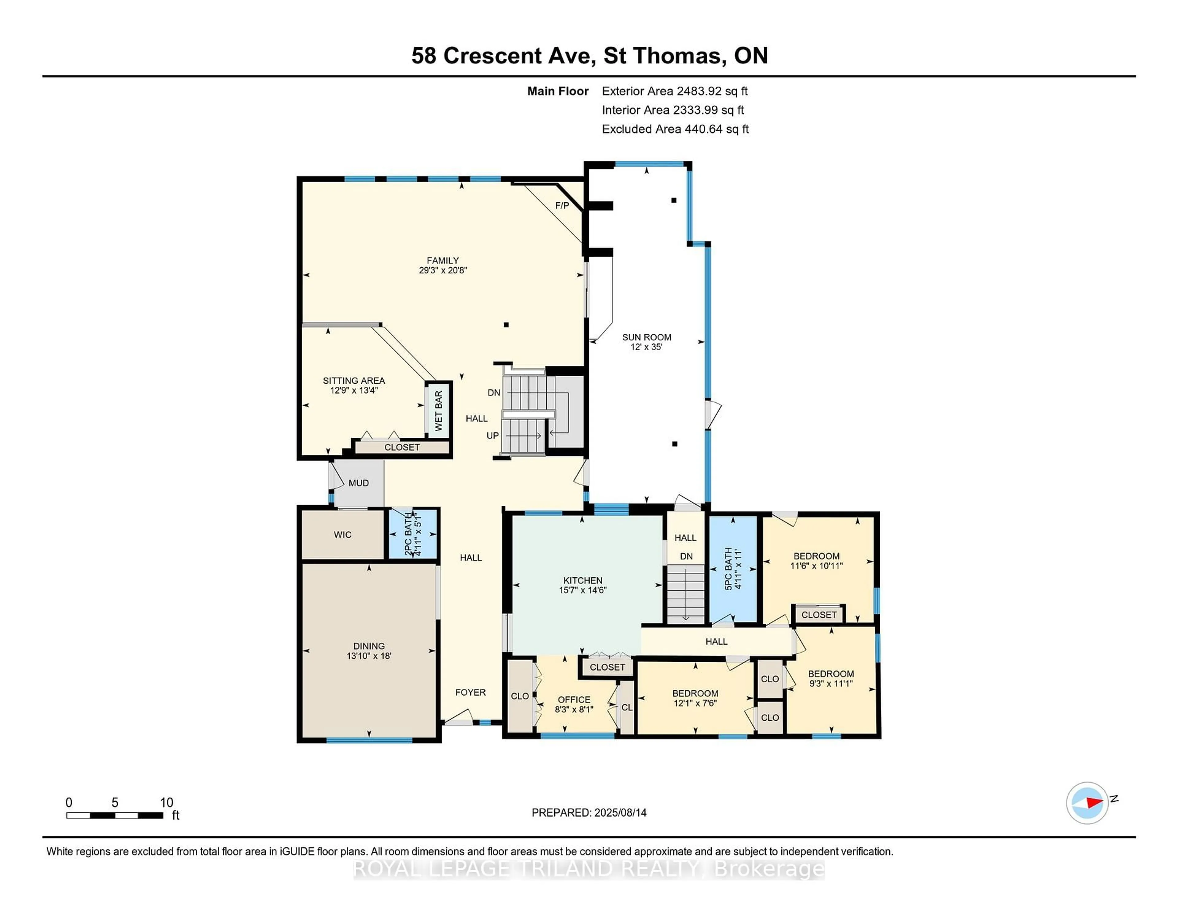 Floor plan for 58 Crescent Ave, St. Thomas Ontario N5P 2K3