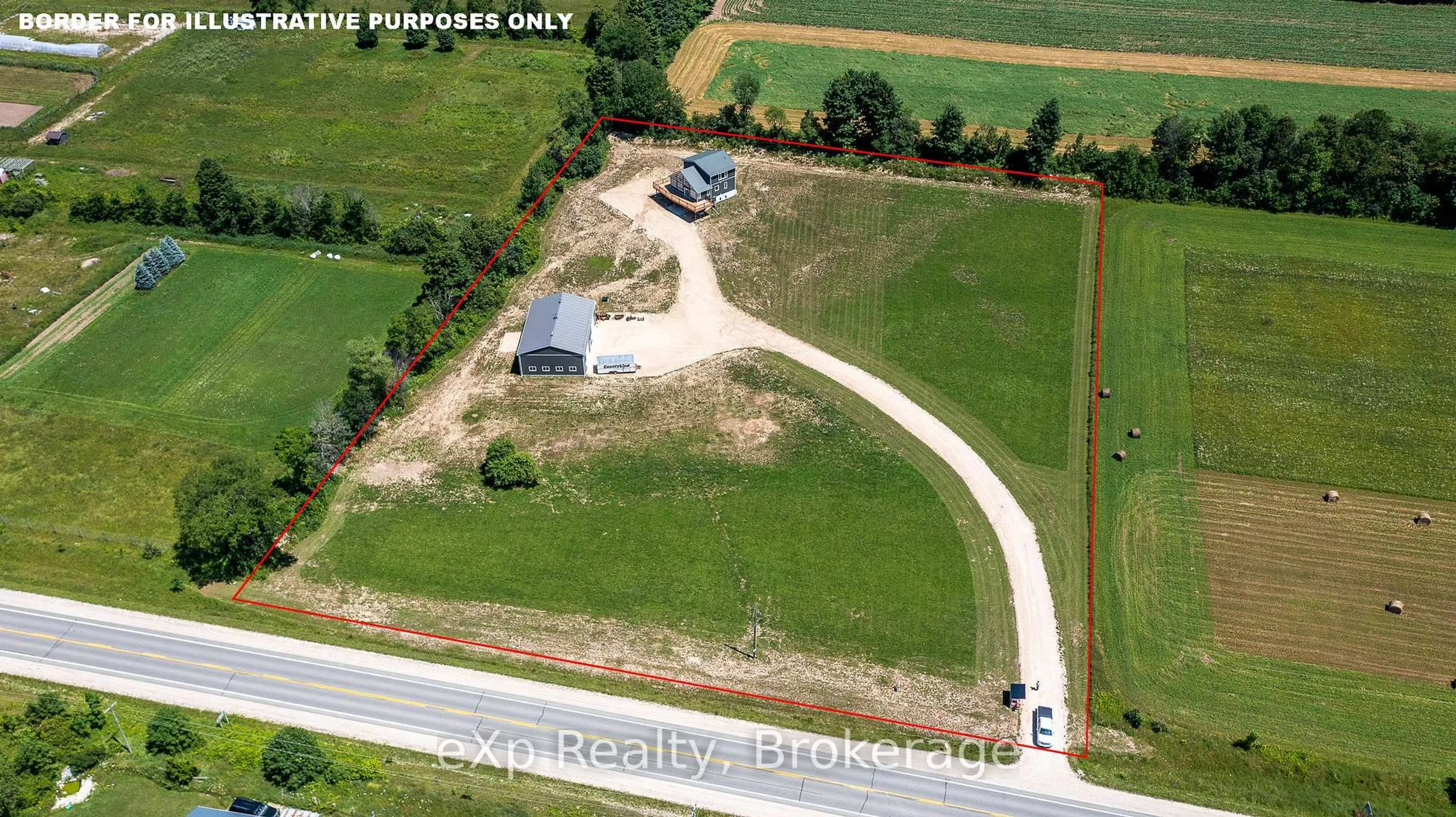 A pic from outside/outdoor area/front of a property/back of a property/a pic from drone, street for 315225 Hwy 6, Chatsworth Ontario N0H 2V0