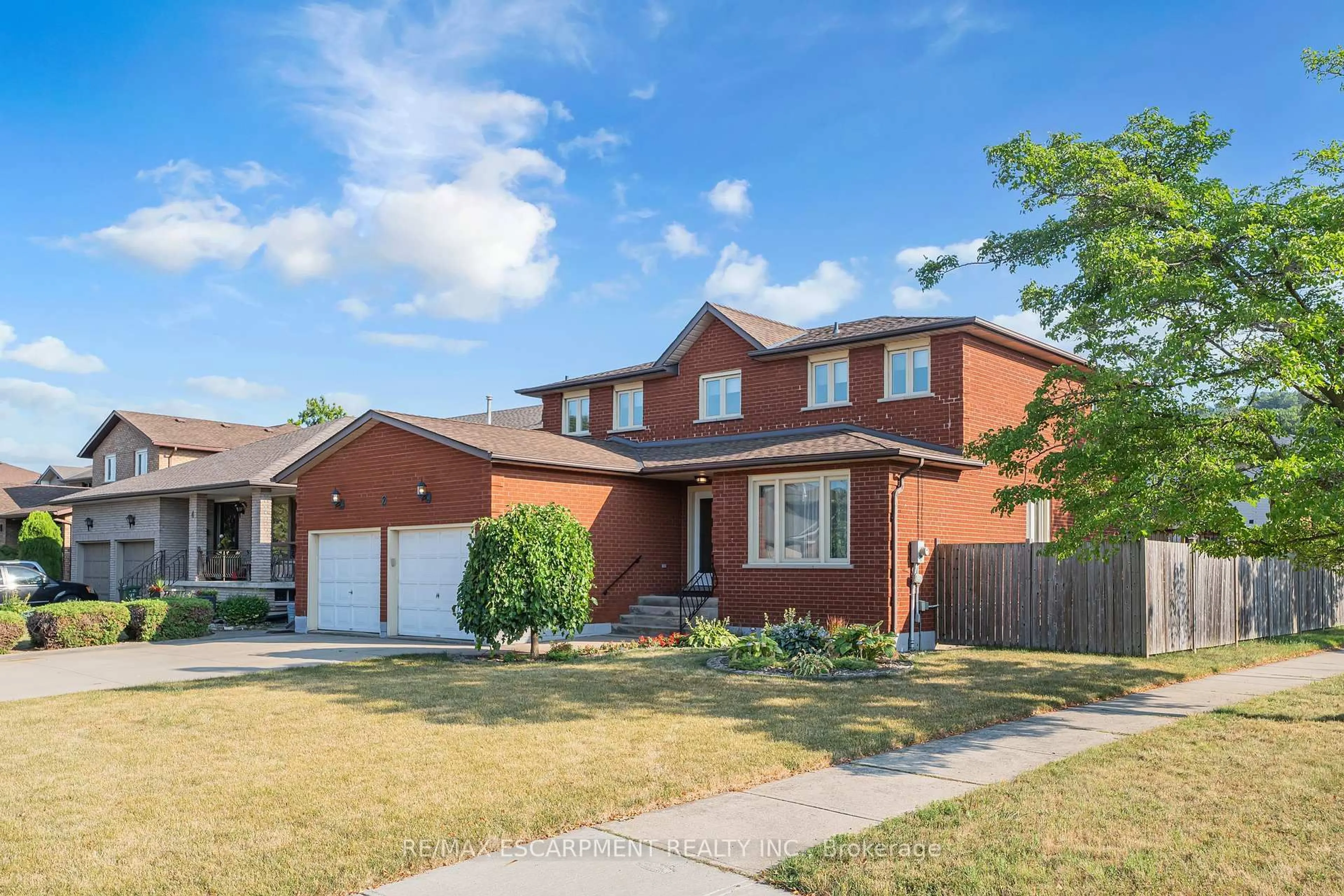 Home with brick exterior material, street for 2 Vinehill Dr, Hamilton Ontario L8G 4Y5