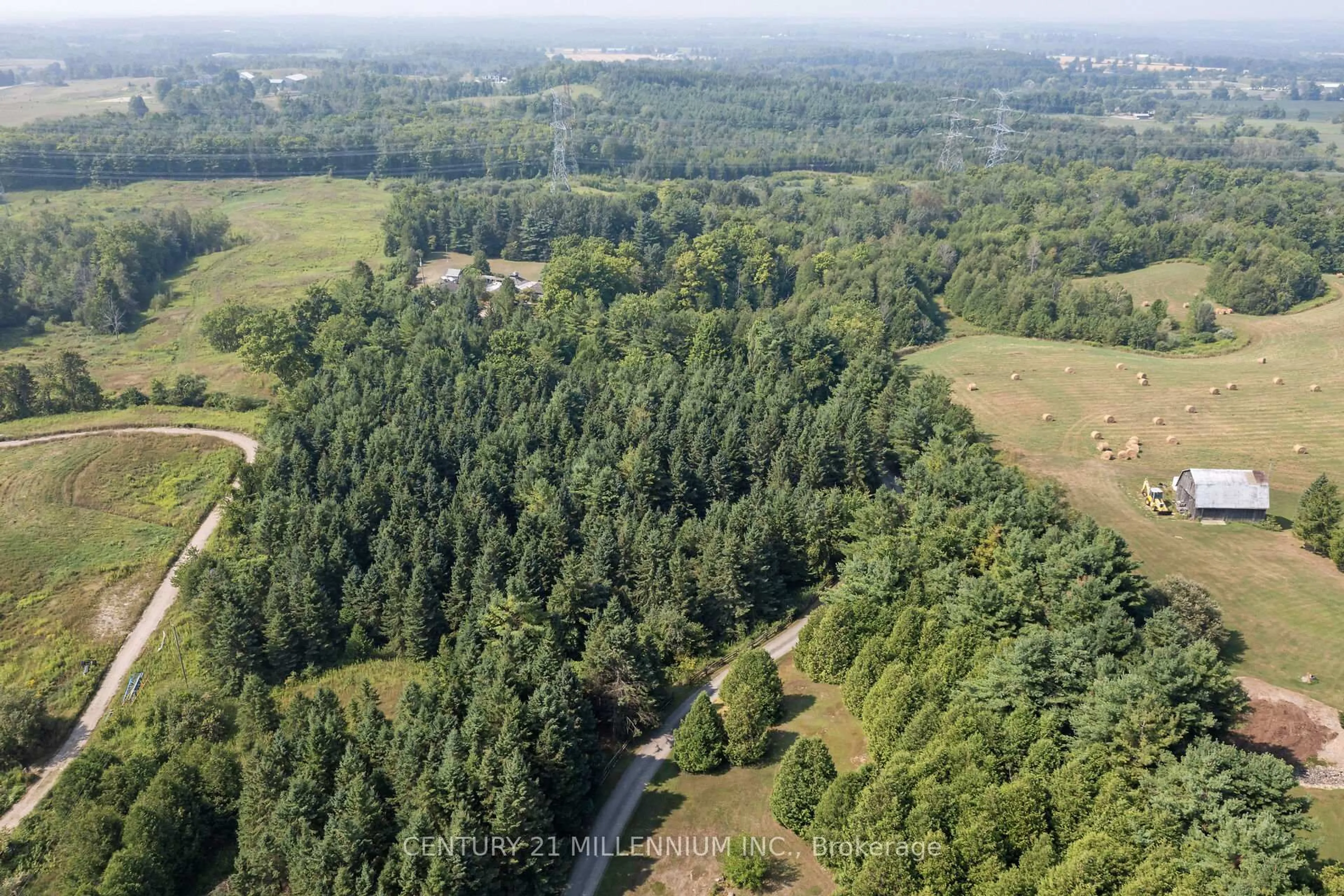 A pic from outside/outdoor area/front of a property/back of a property/a pic from drone, forest/trees view for 5136 Fifth Line, Erin Ontario N0B 1T0