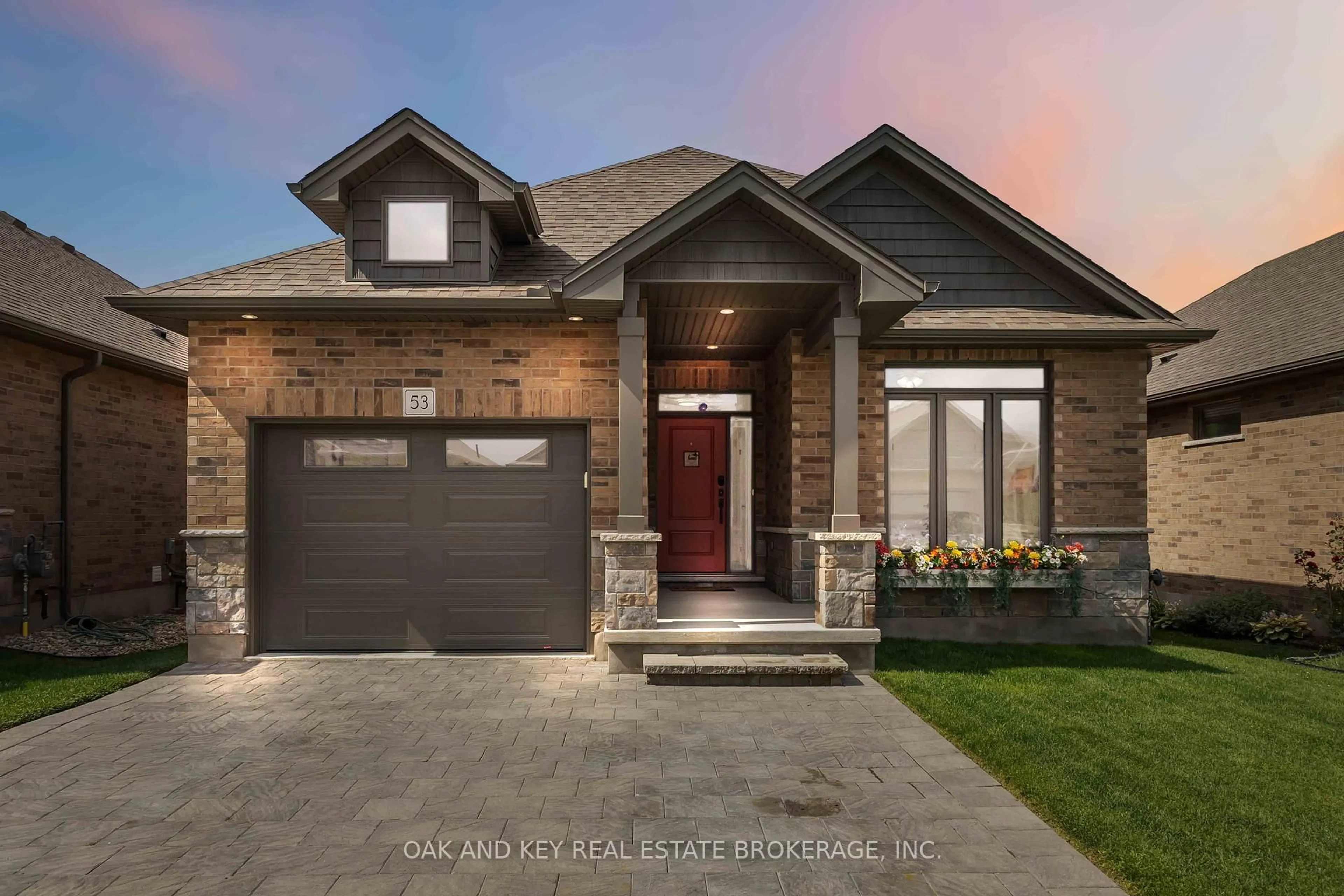 Home with brick exterior material, street for 159 Collins Way #53, Strathroy-Caradoc Ontario N7G 0G8