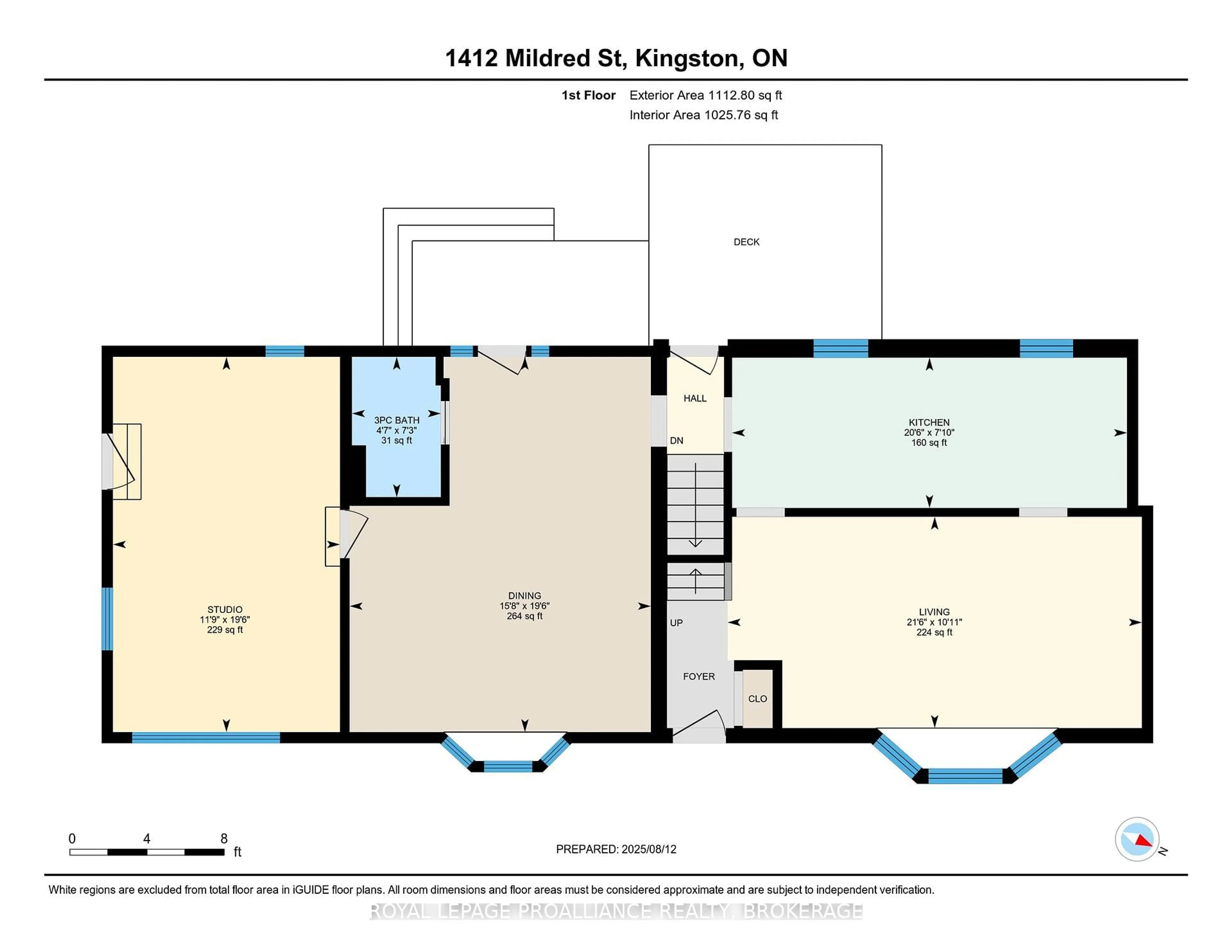 Floor plan for 1412 Mildred St, Kingston Ontario K7L 4V4