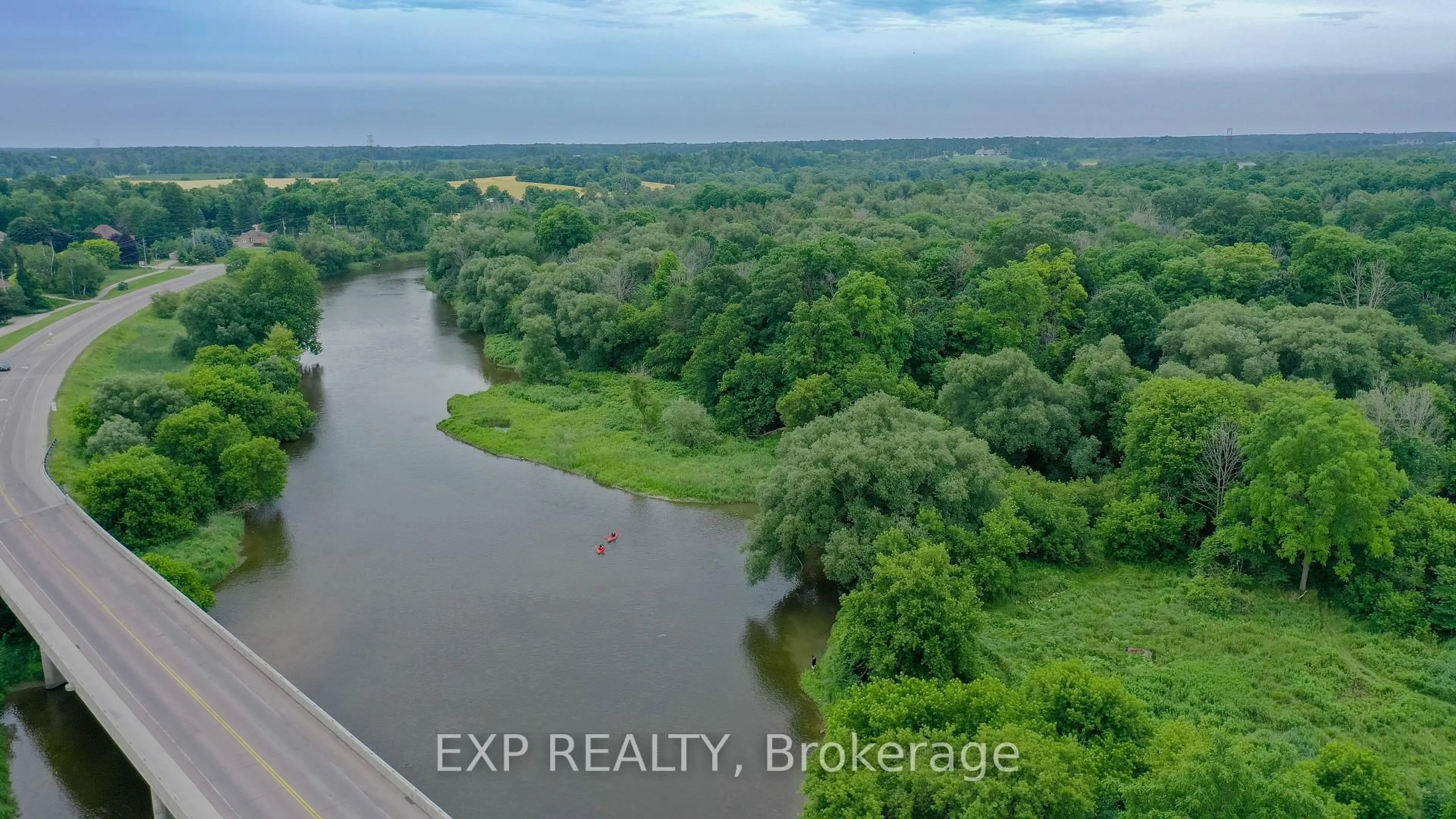 A pic from outside/outdoor area/front of a property/back of a property/a pic from drone, water/lake/river/ocean view for 1751 Sawmill Rd, Woolwich Ontario N2J 4G8