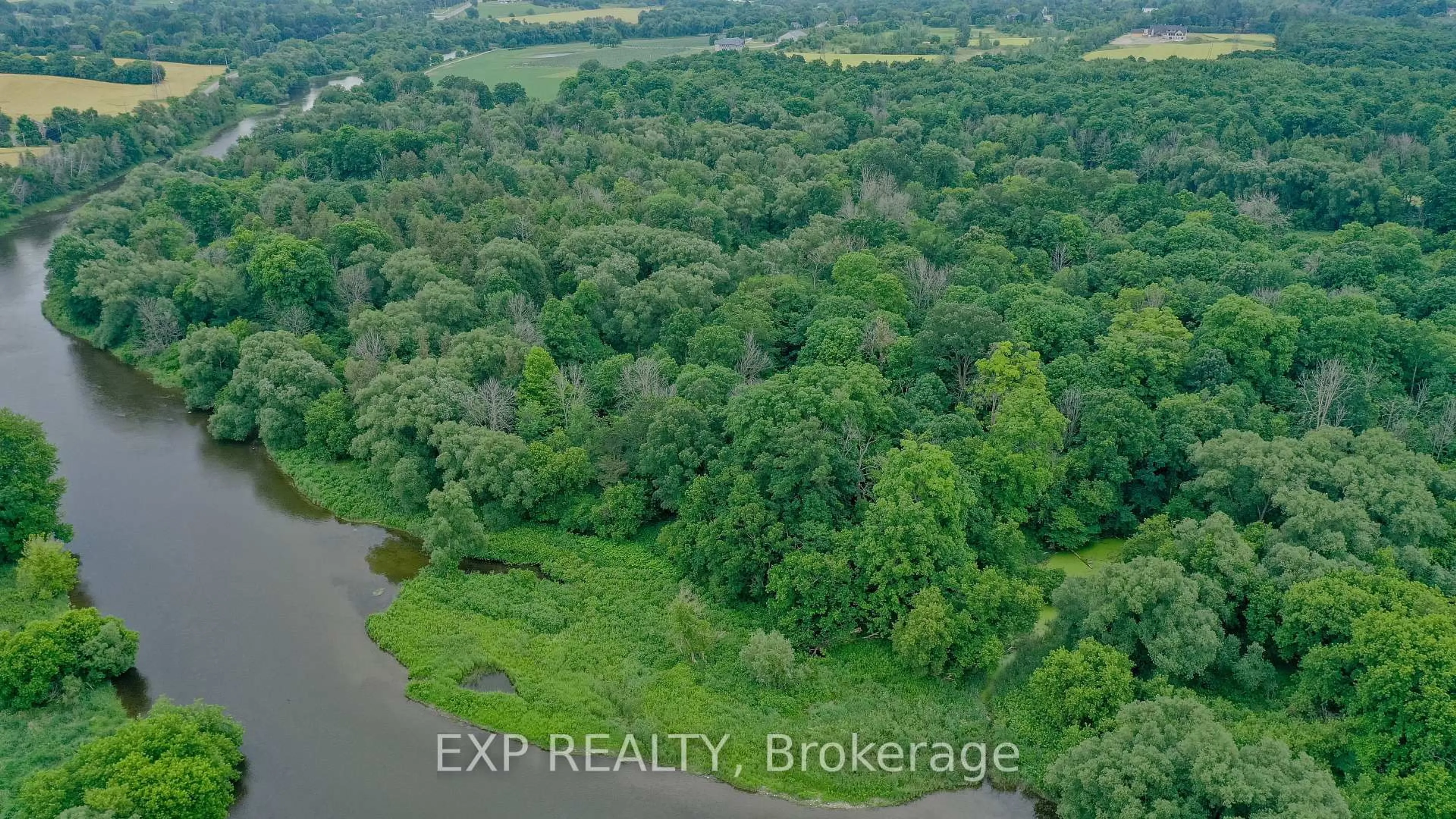 A pic from outside/outdoor area/front of a property/back of a property/a pic from drone, water/lake/river/ocean view for 1751 Sawmill Rd, Woolwich Ontario N2J 4G8