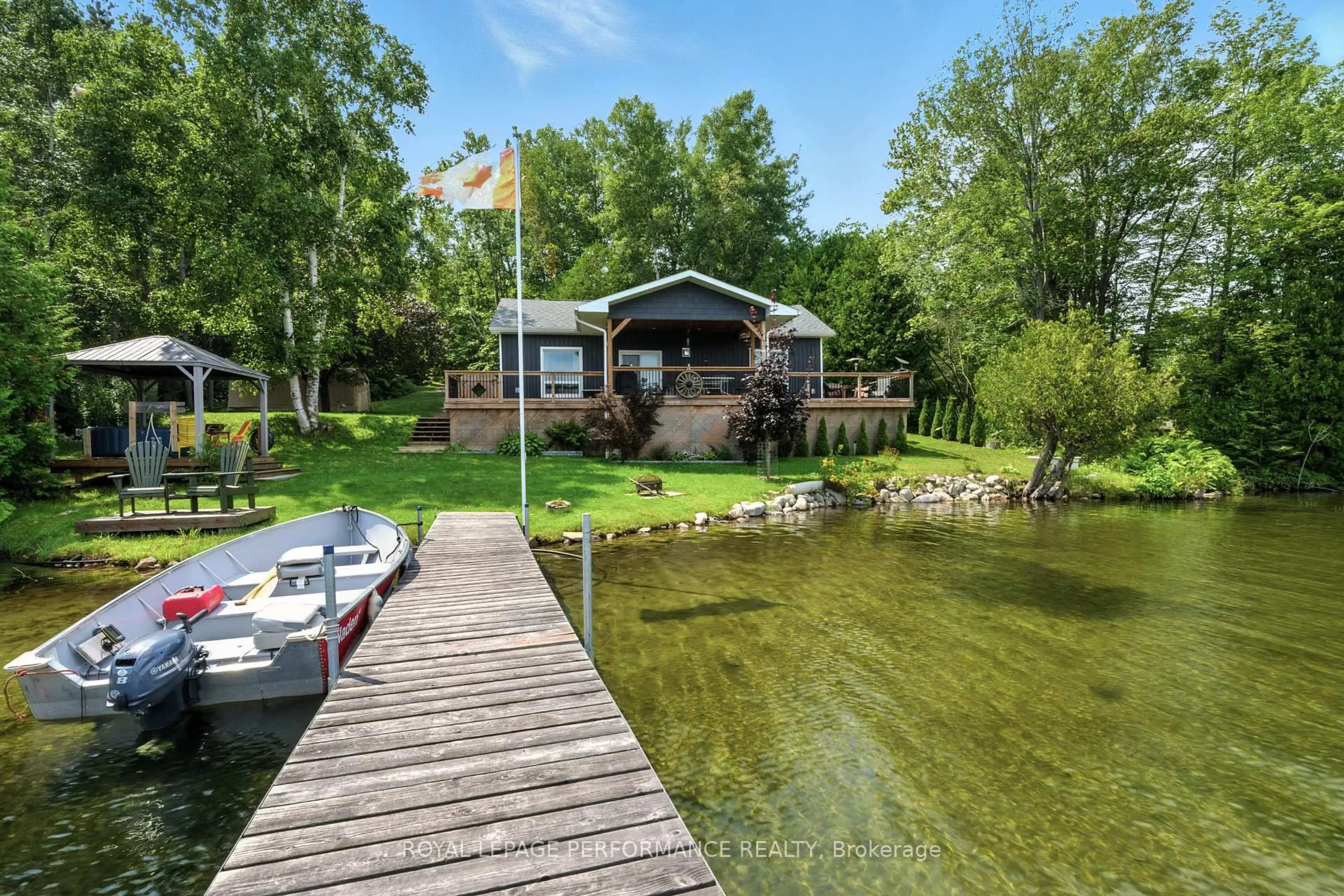 A pic from outside/outdoor area/front of a property/back of a property/a pic from drone, water/lake/river/ocean view for 150 Rocky Rd, Blind River Ontario P0R 1B0