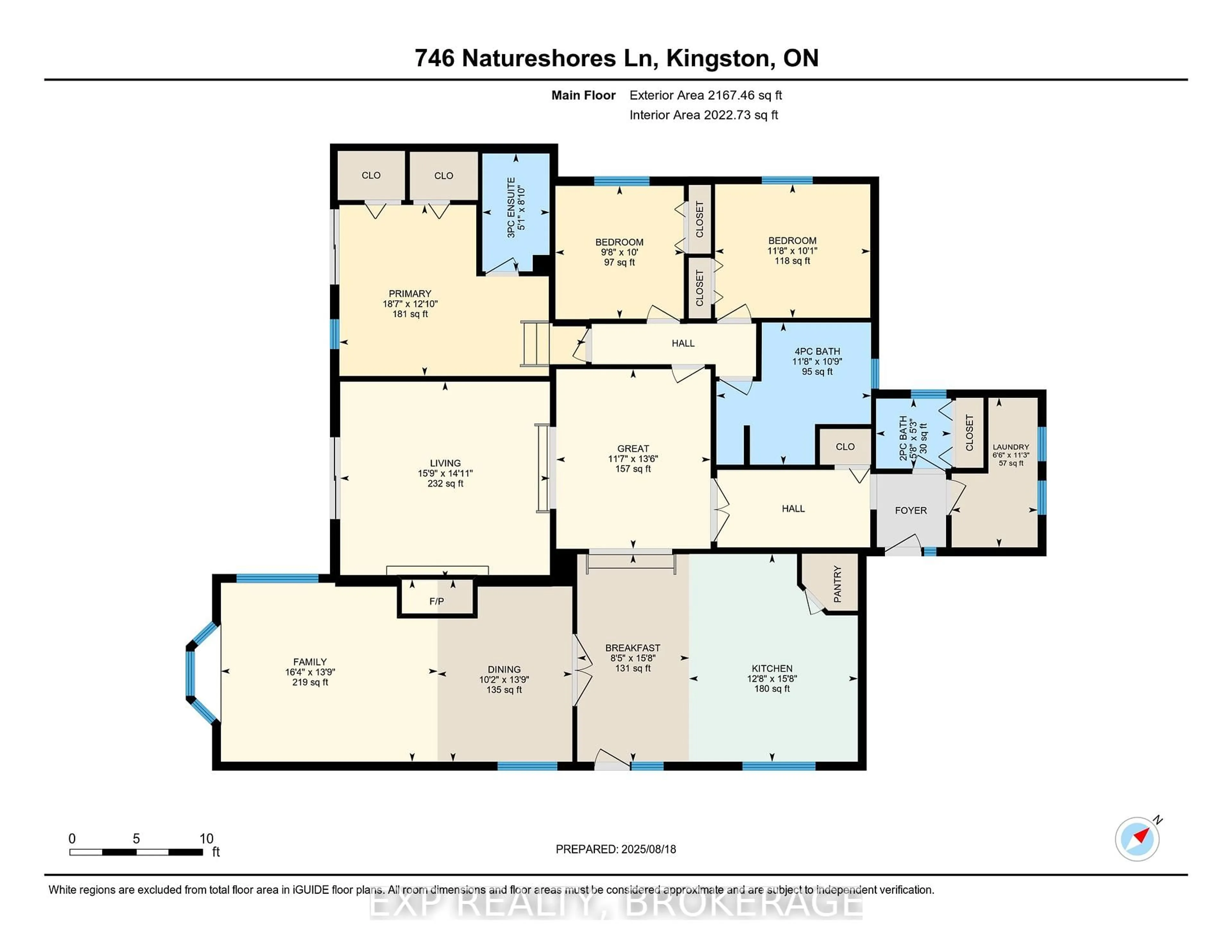 Floor plan for 746 NATURESHORES Lane, Kingston Ontario K7L 4V3