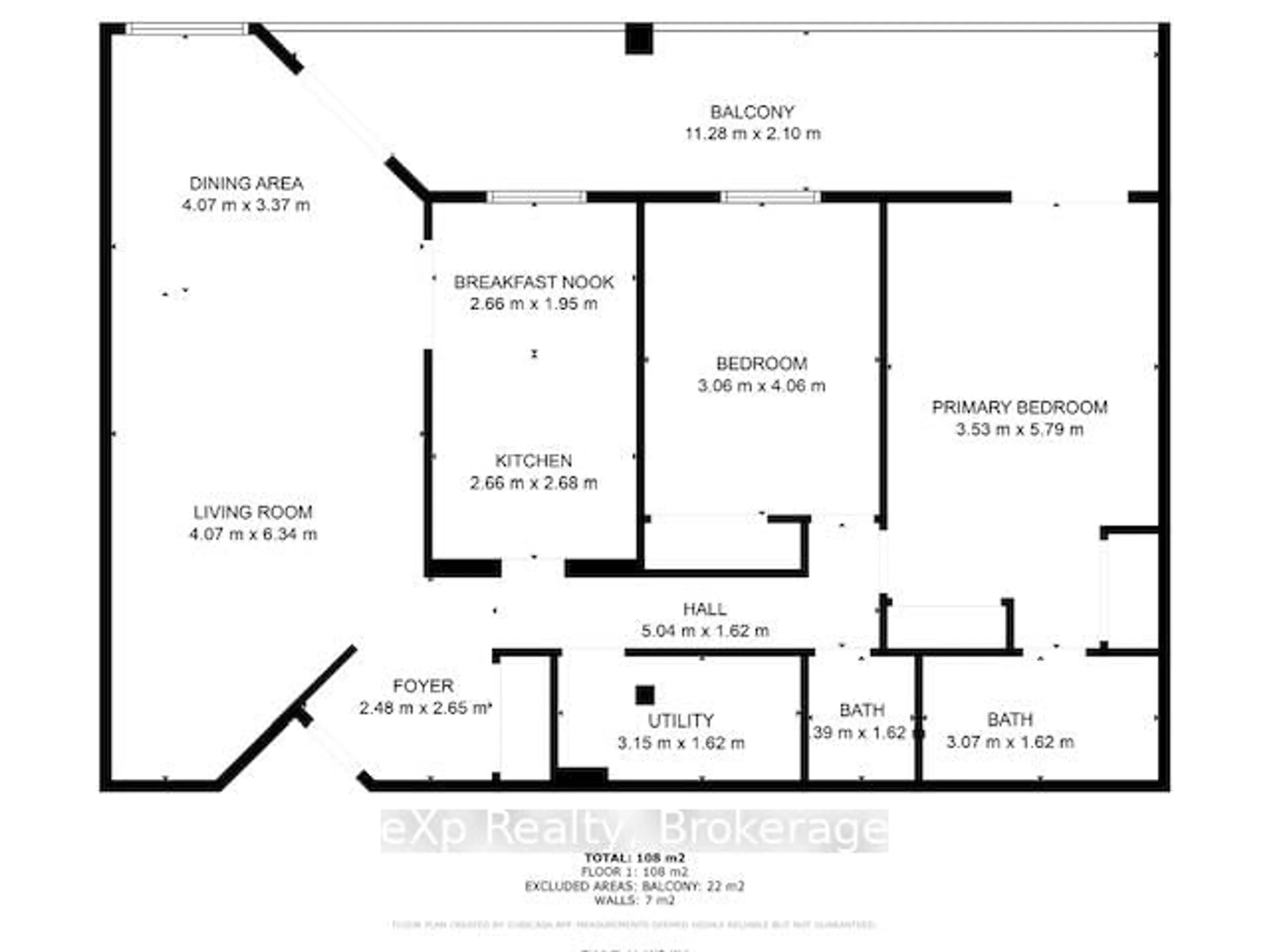 Floor plan for 536 11th Ave #402, Hanover Ontario N4N 2S4