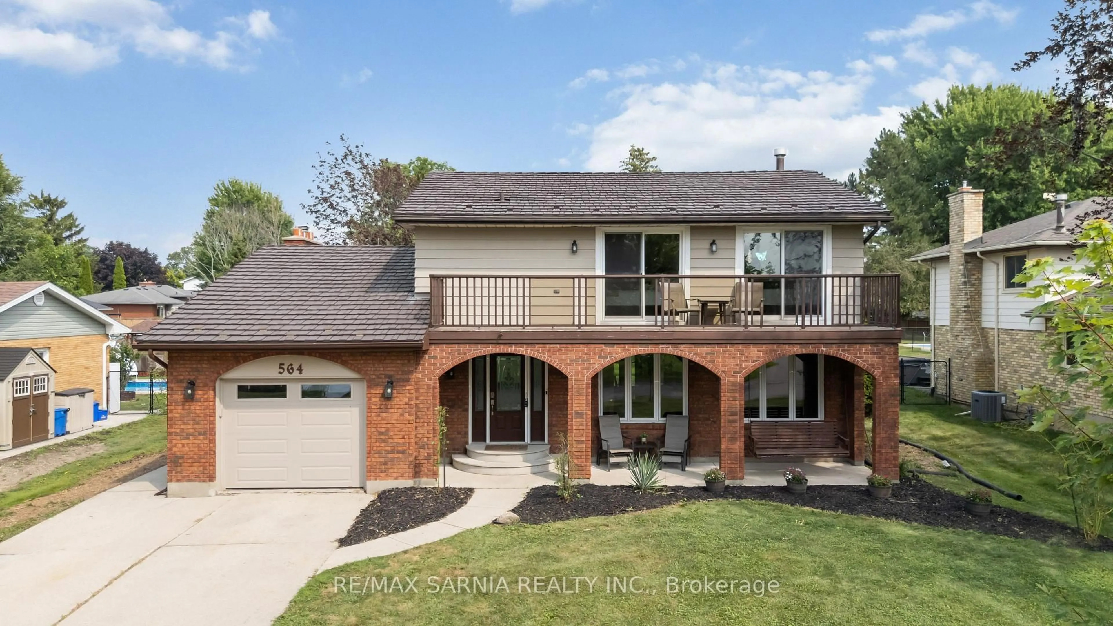 Home with brick exterior material, street for 564 Riverside Dr, St. Clair Ontario N0N 1G0