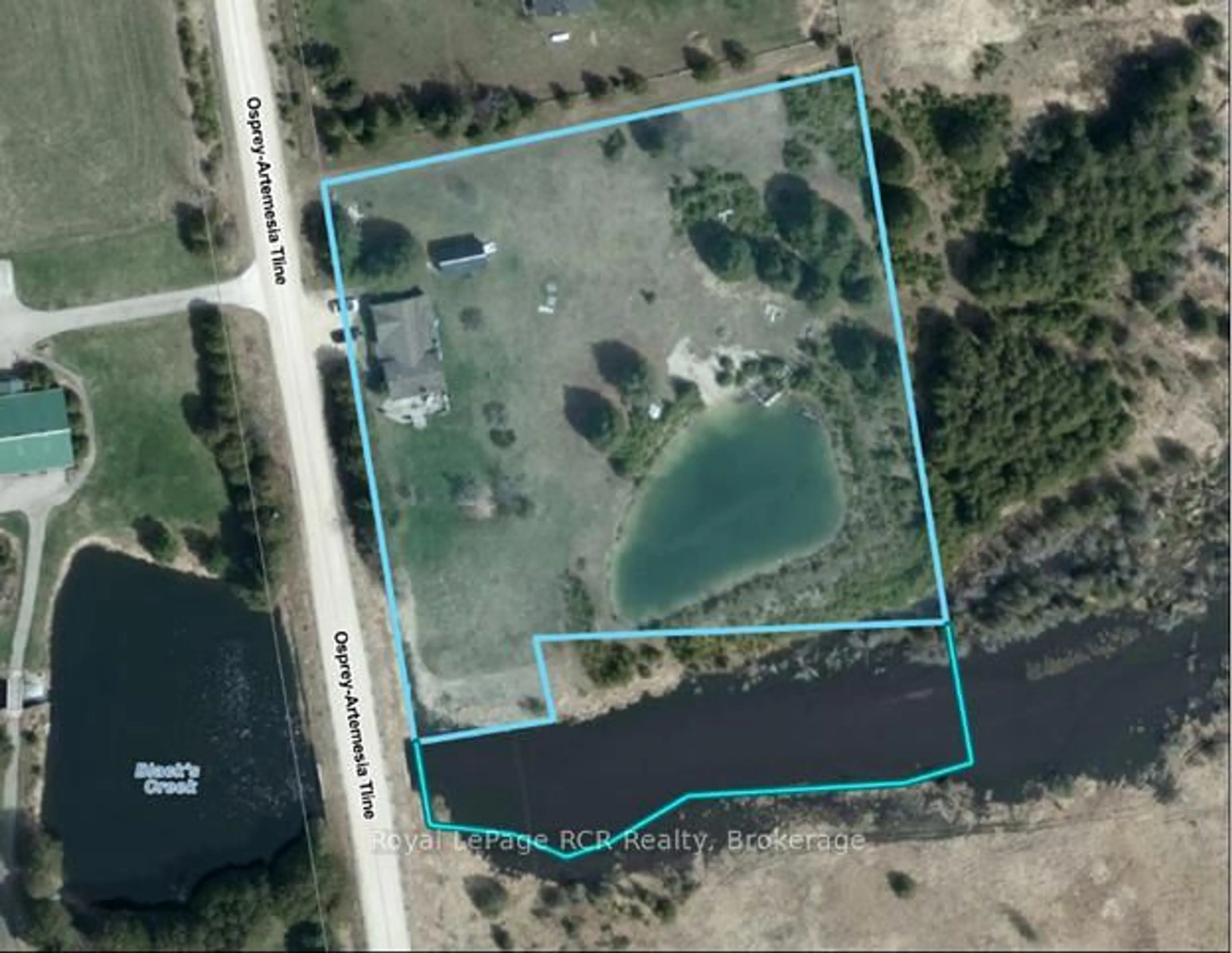 A pic from outside/outdoor area/front of a property/back of a property/a pic from drone, water/lake/river/ocean view for 354475 Osprey-Artemesia Townline, Grey Highlands Ontario N0C 1E0