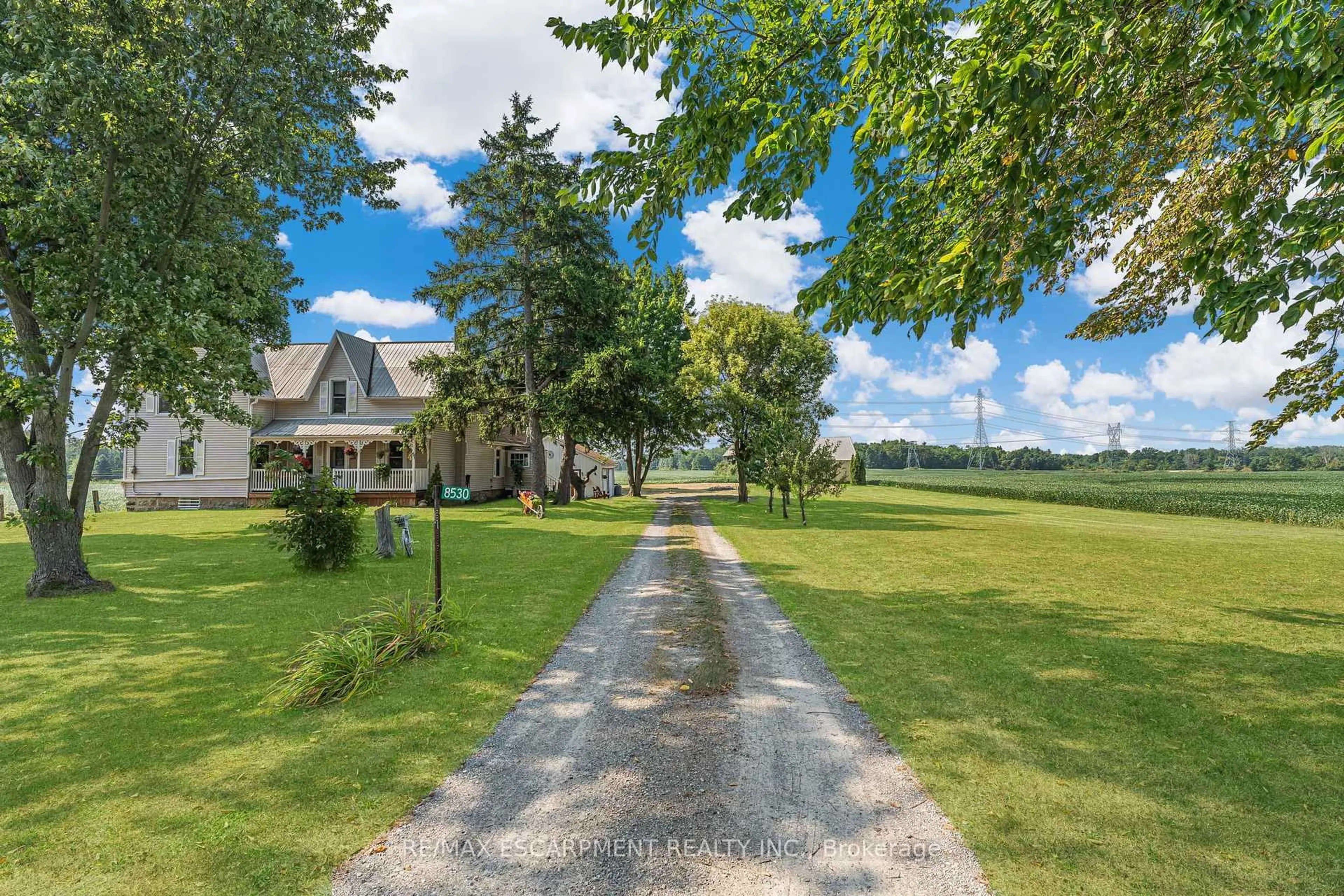 A pic from outside/outdoor area/front of a property/back of a property/a pic from drone, water/lake/river/ocean view for 8530 Regional Road 65, West Lincoln Ontario L0R 1E0