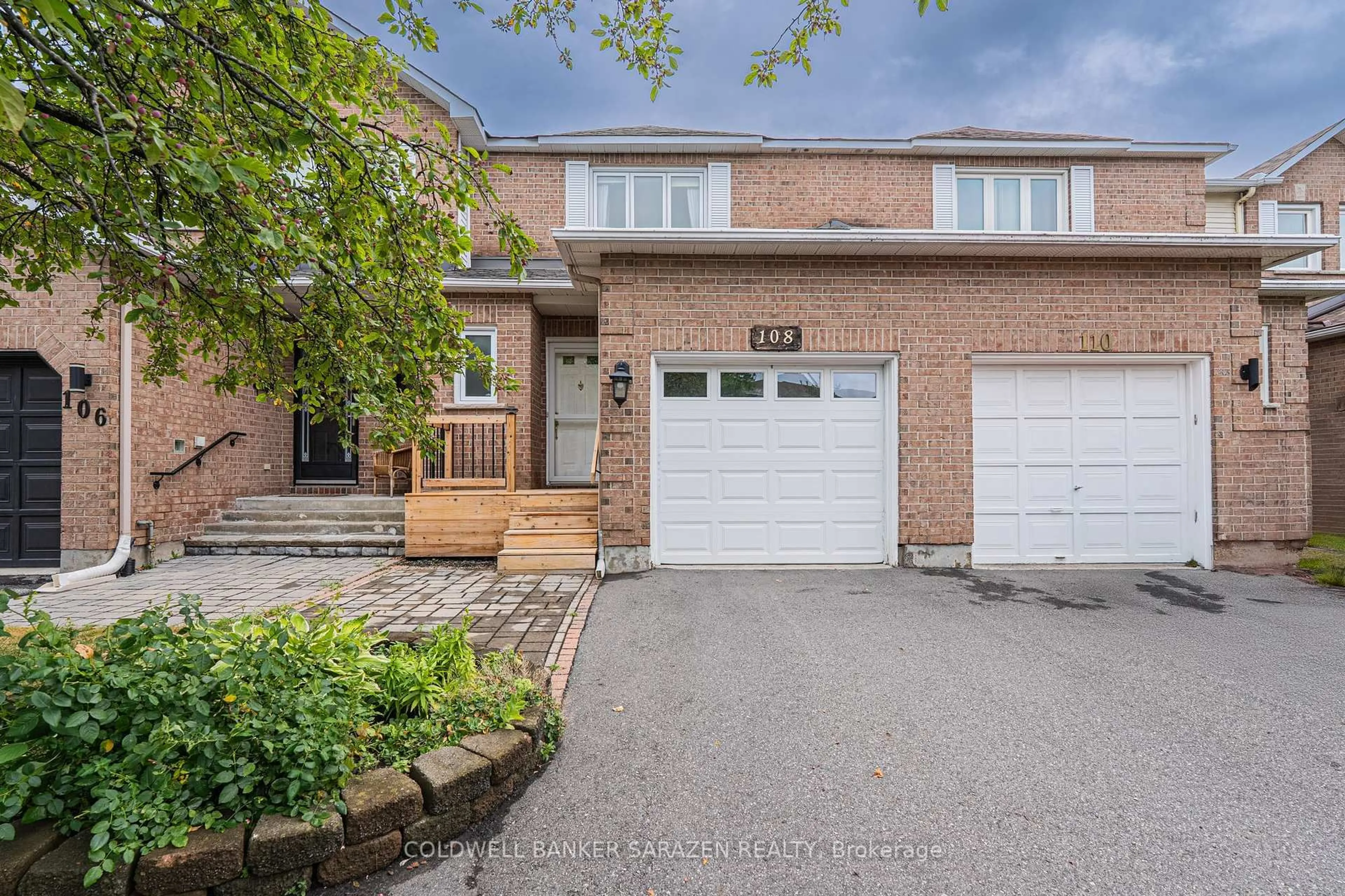 Home with brick exterior material, street for 108 Ashpark Cres, Ottawa Ontario K1T 3N7