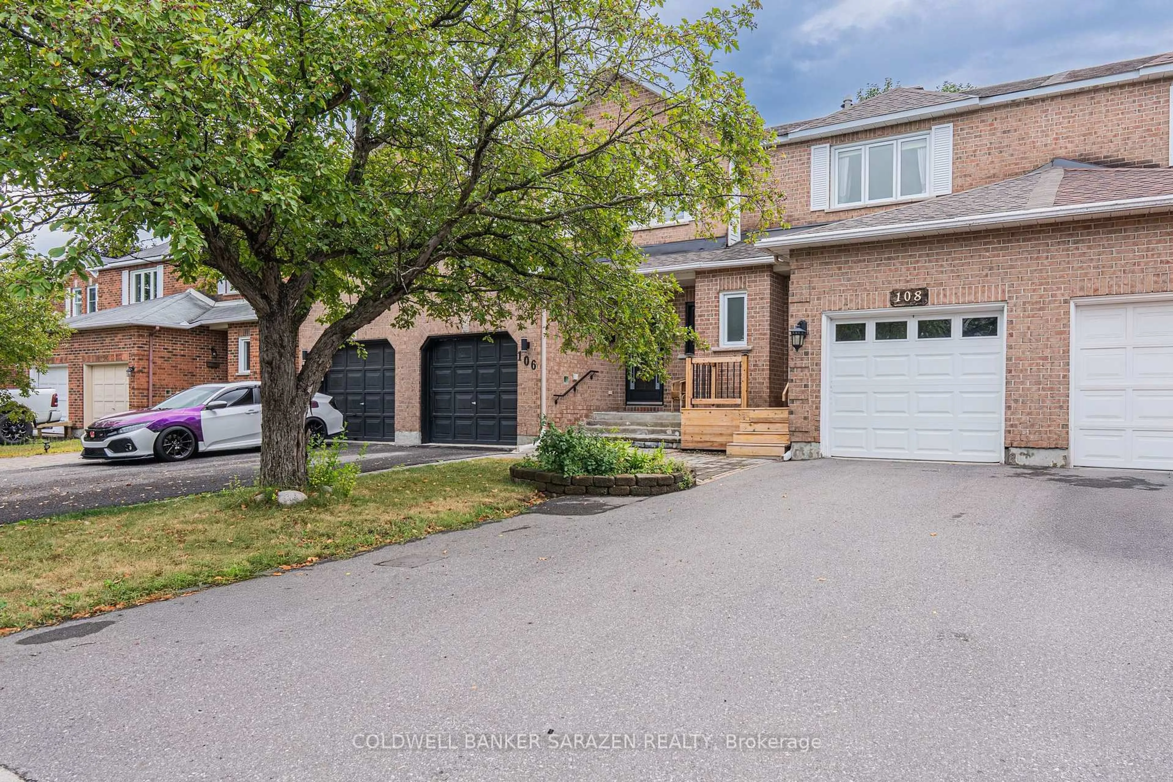 Home with brick exterior material, street for 108 Ashpark Cres, Ottawa Ontario K1T 3N7