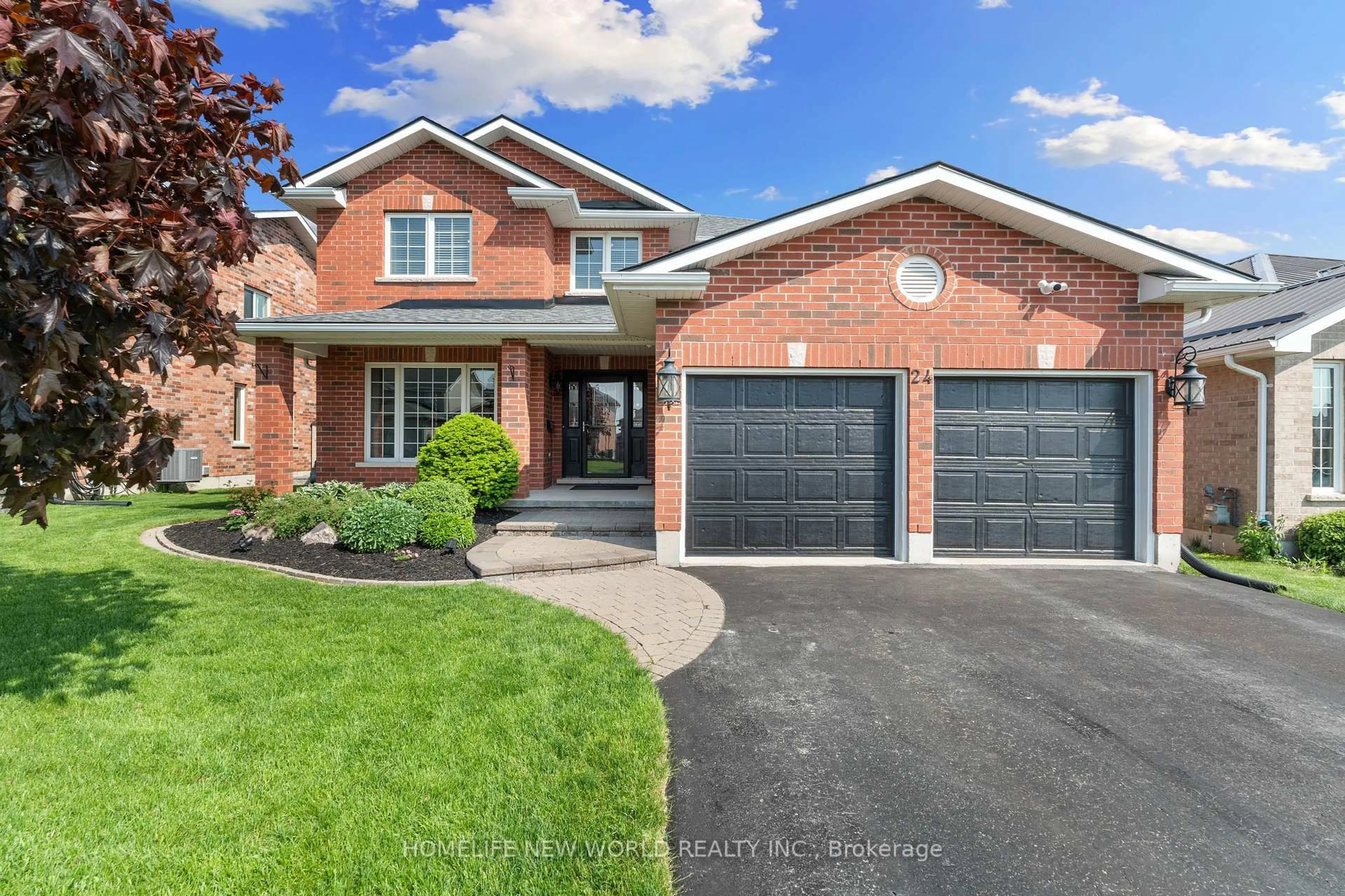 Home with brick exterior material, street for 24 Kipling Dr, Belleville Ontario K8N 0C9