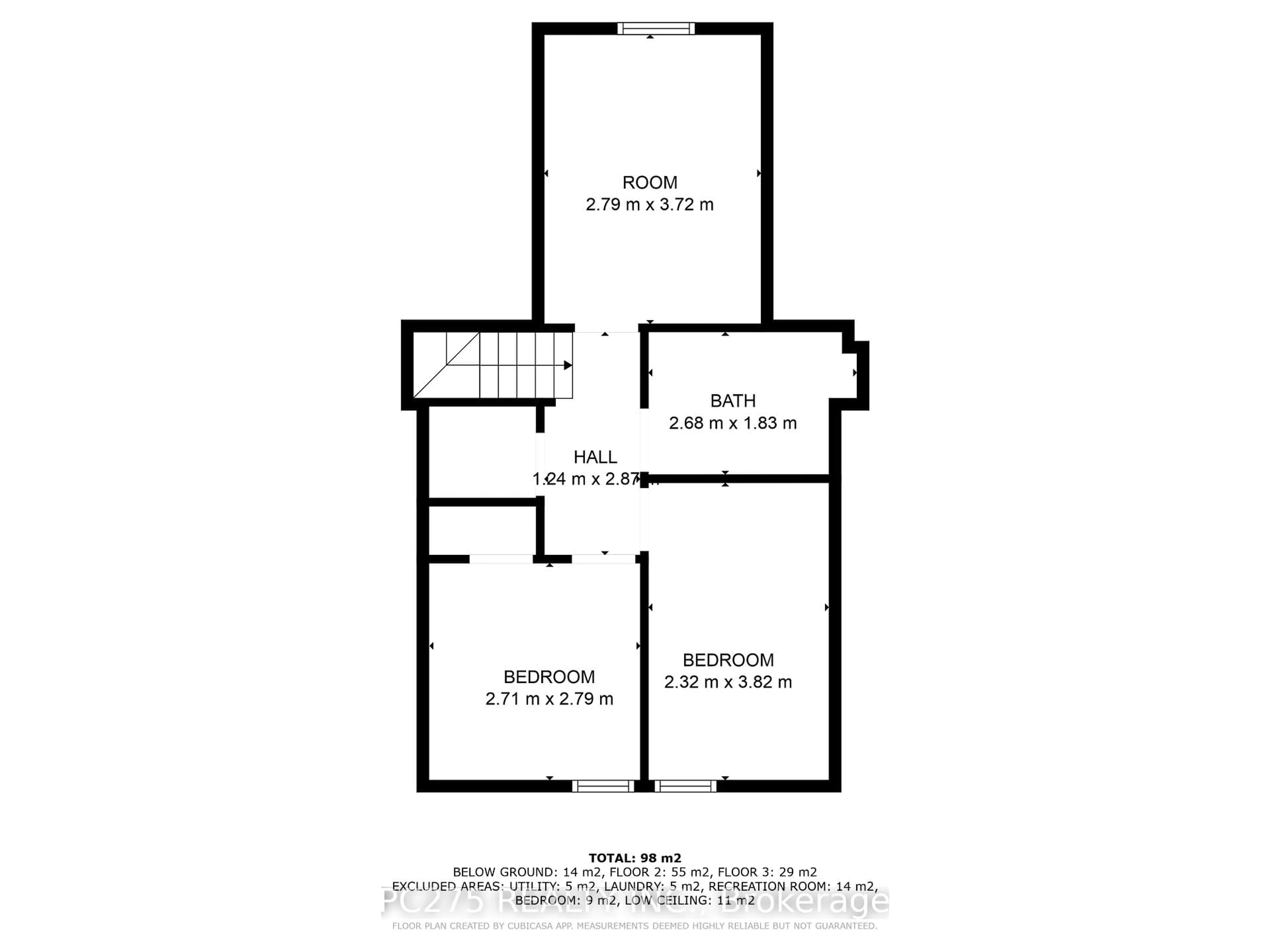 Floor plan for 627 St James St, London East Ontario N5Y 3P9