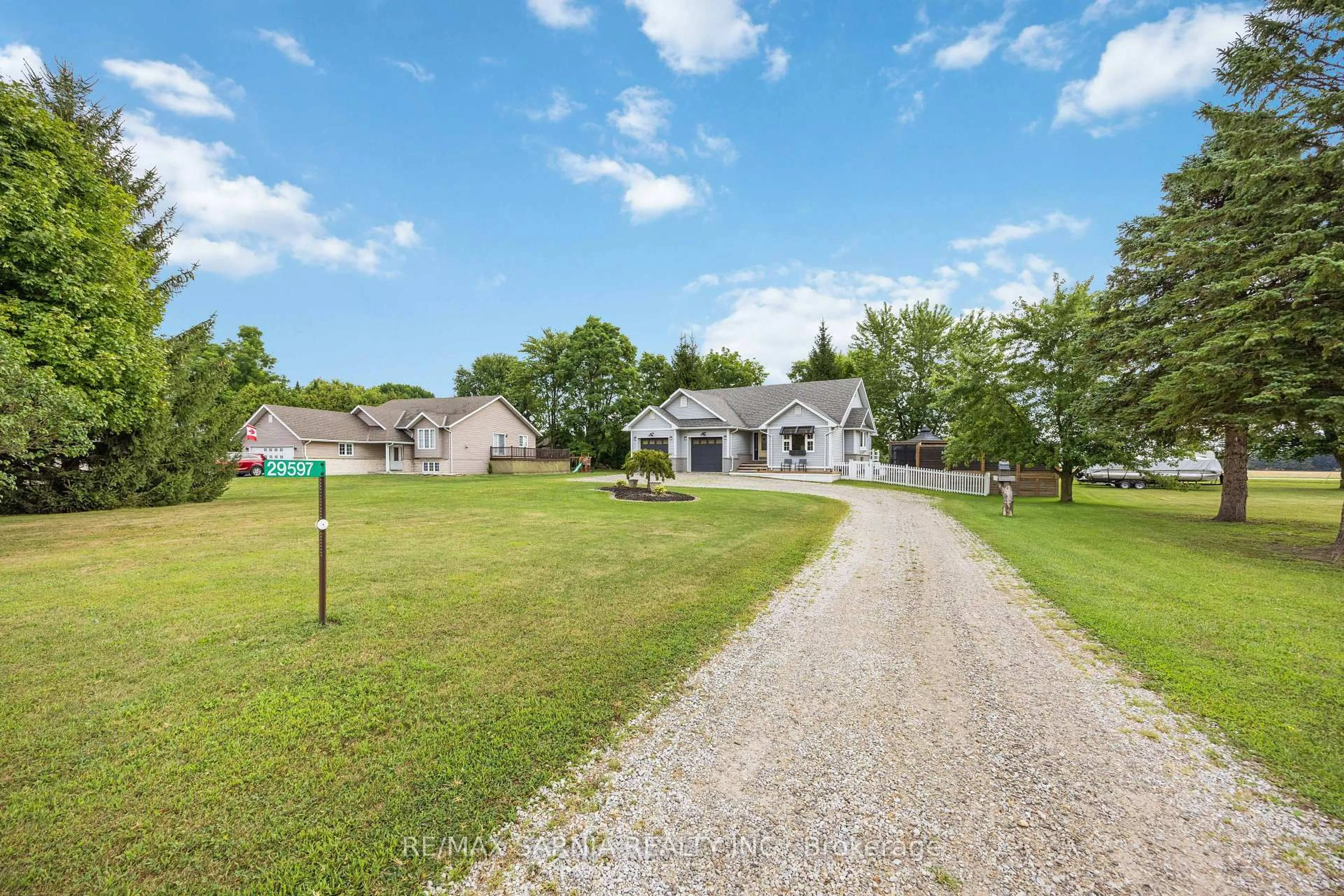 A pic from outside/outdoor area/front of a property/back of a property/a pic from drone, unknown for 29597 St. Clair Pkwy, Chatham-Kent Ontario N8A 4L1