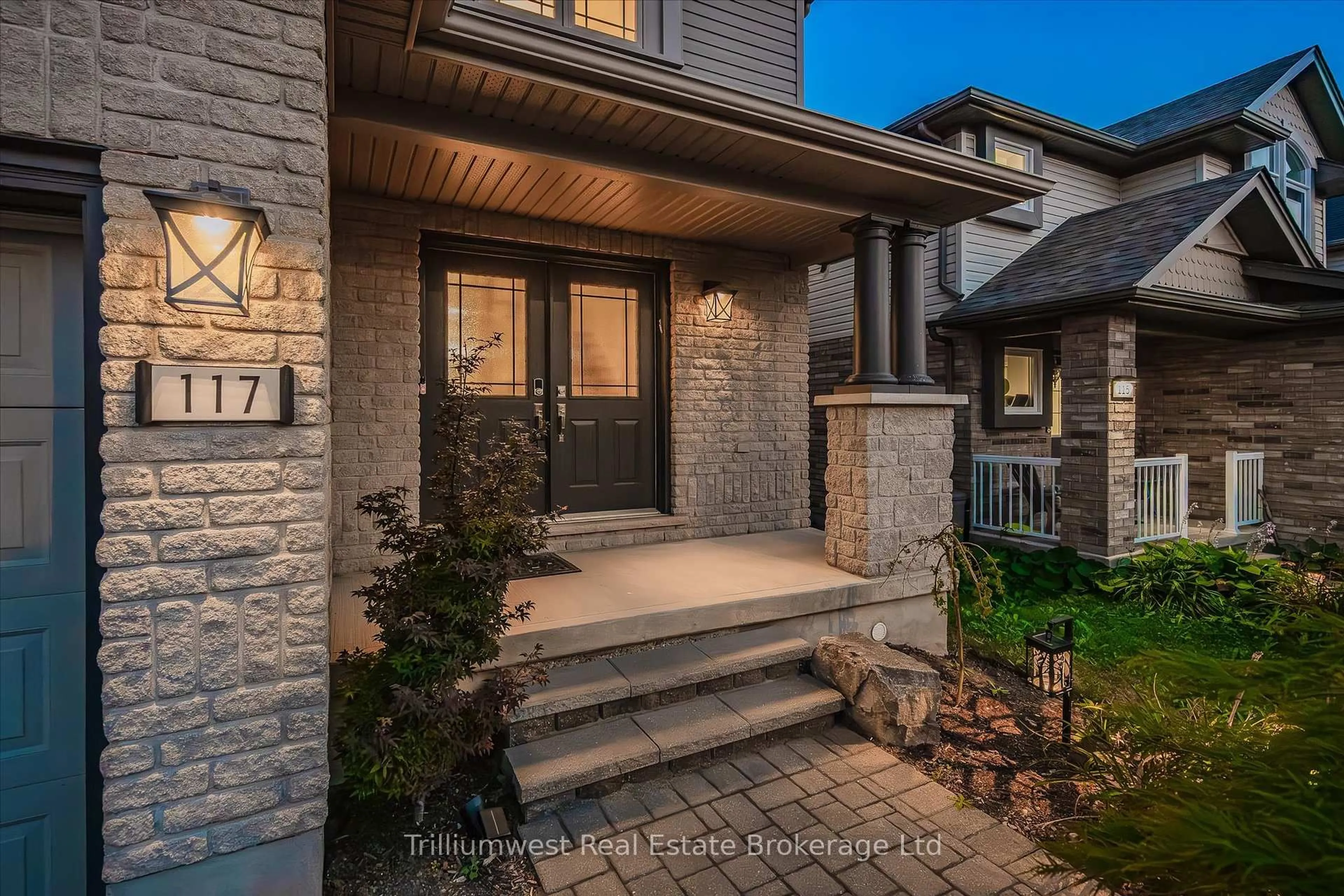 Home with brick exterior material, street for 117 Simmonds Dr, Guelph Ontario N1E 7L8