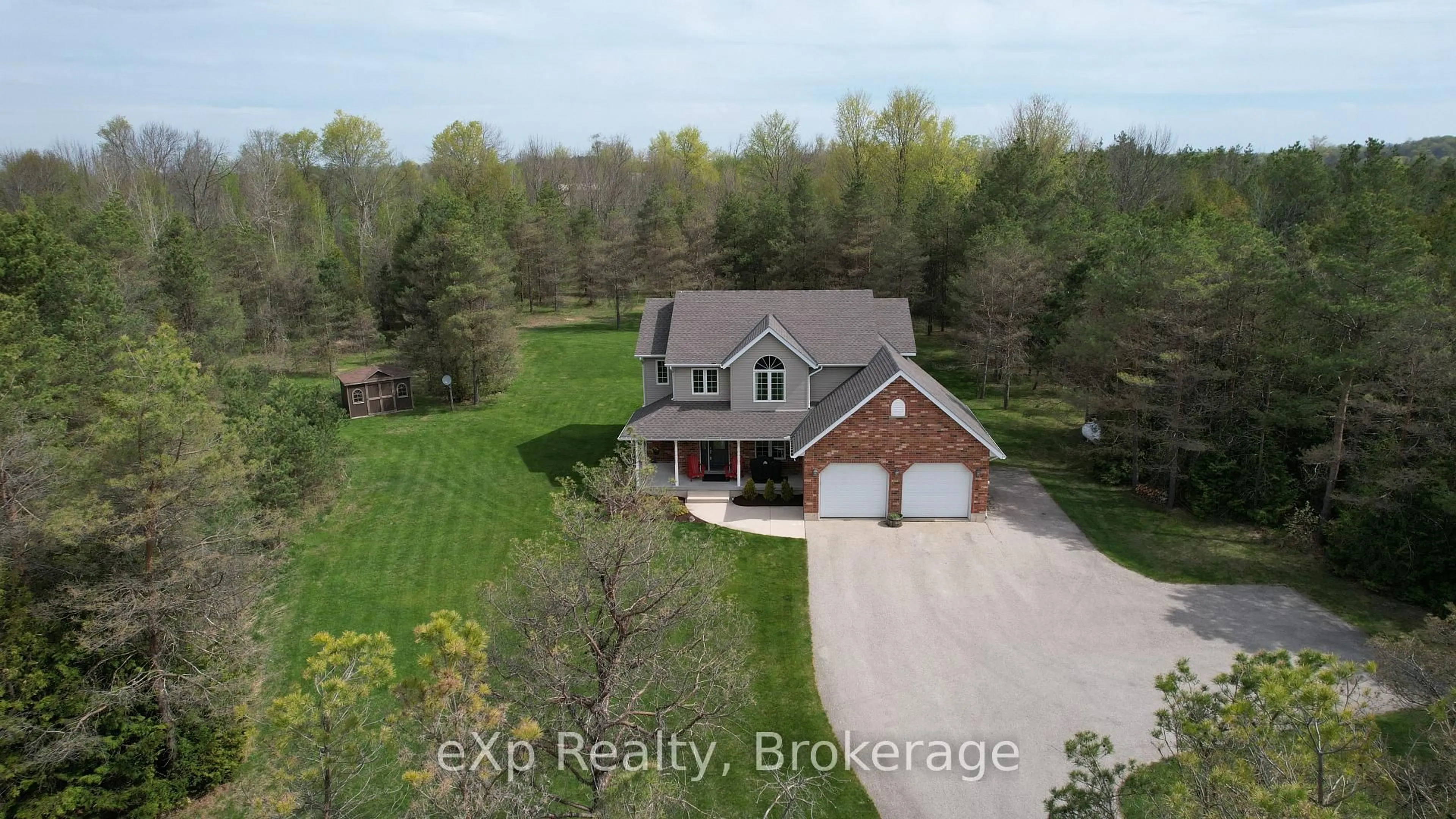 A pic from outside/outdoor area/front of a property/back of a property/a pic from drone, water/lake/river/ocean view for 323237 Durham Rd, West Grey Ontario N0G 1R0