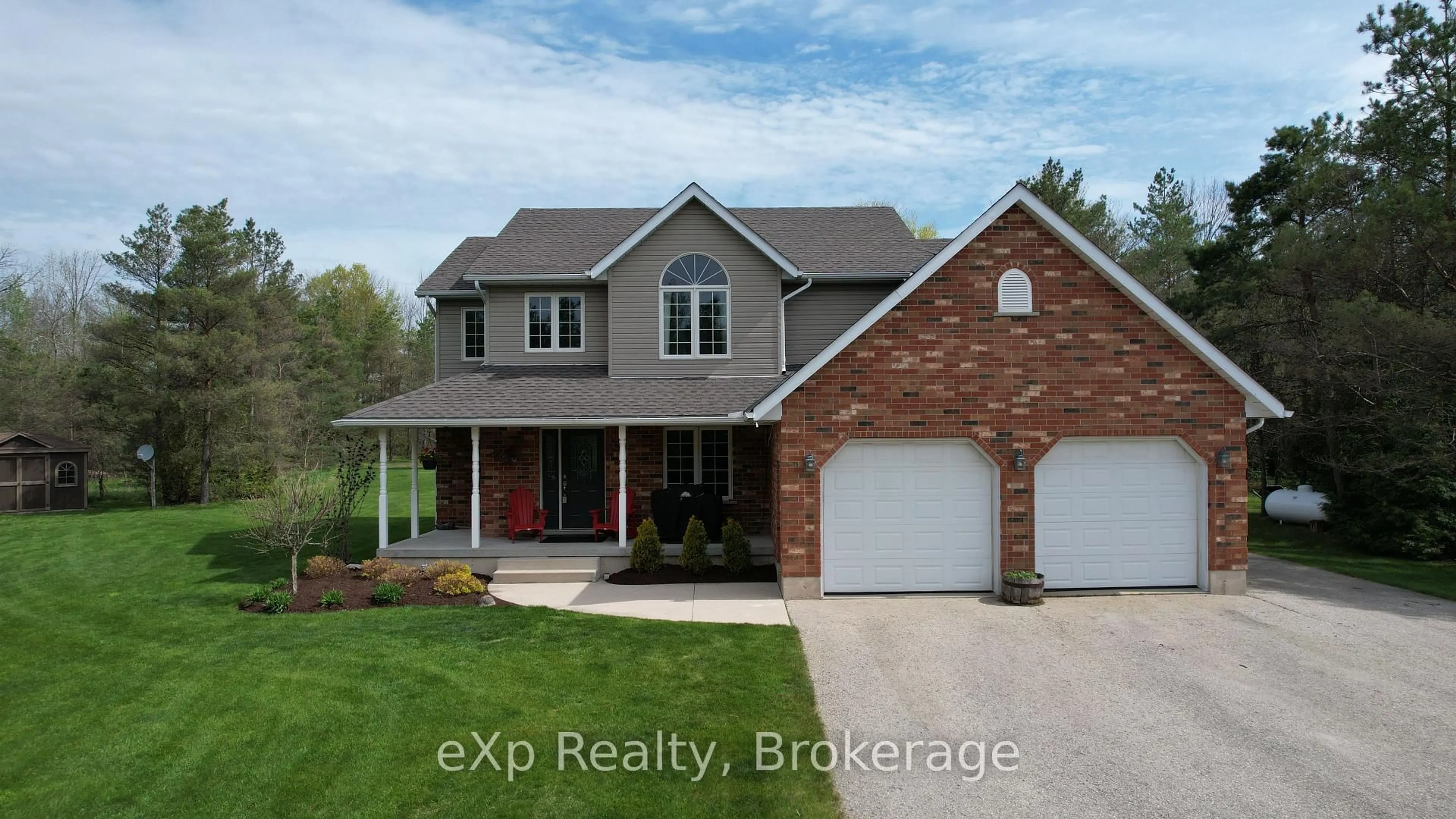 Home with brick exterior material, street for 323237 Durham Rd, West Grey Ontario N0G 1R0
