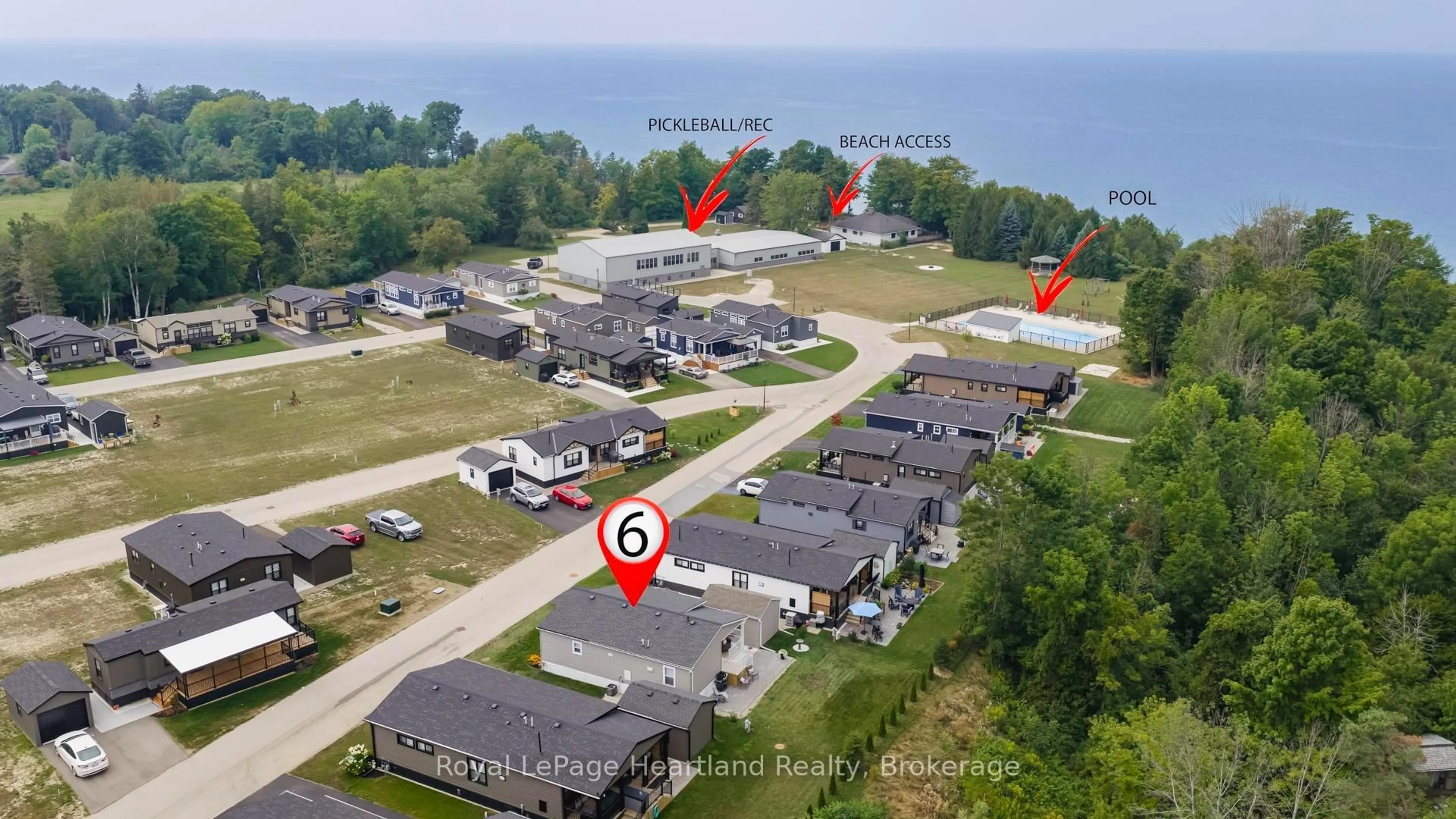 A pic from outside/outdoor area/front of a property/back of a property/a pic from drone, water/lake/river/ocean view for 77683 Bluewater Highway #Lot 6, Bluewater Ontario N0M 1G0