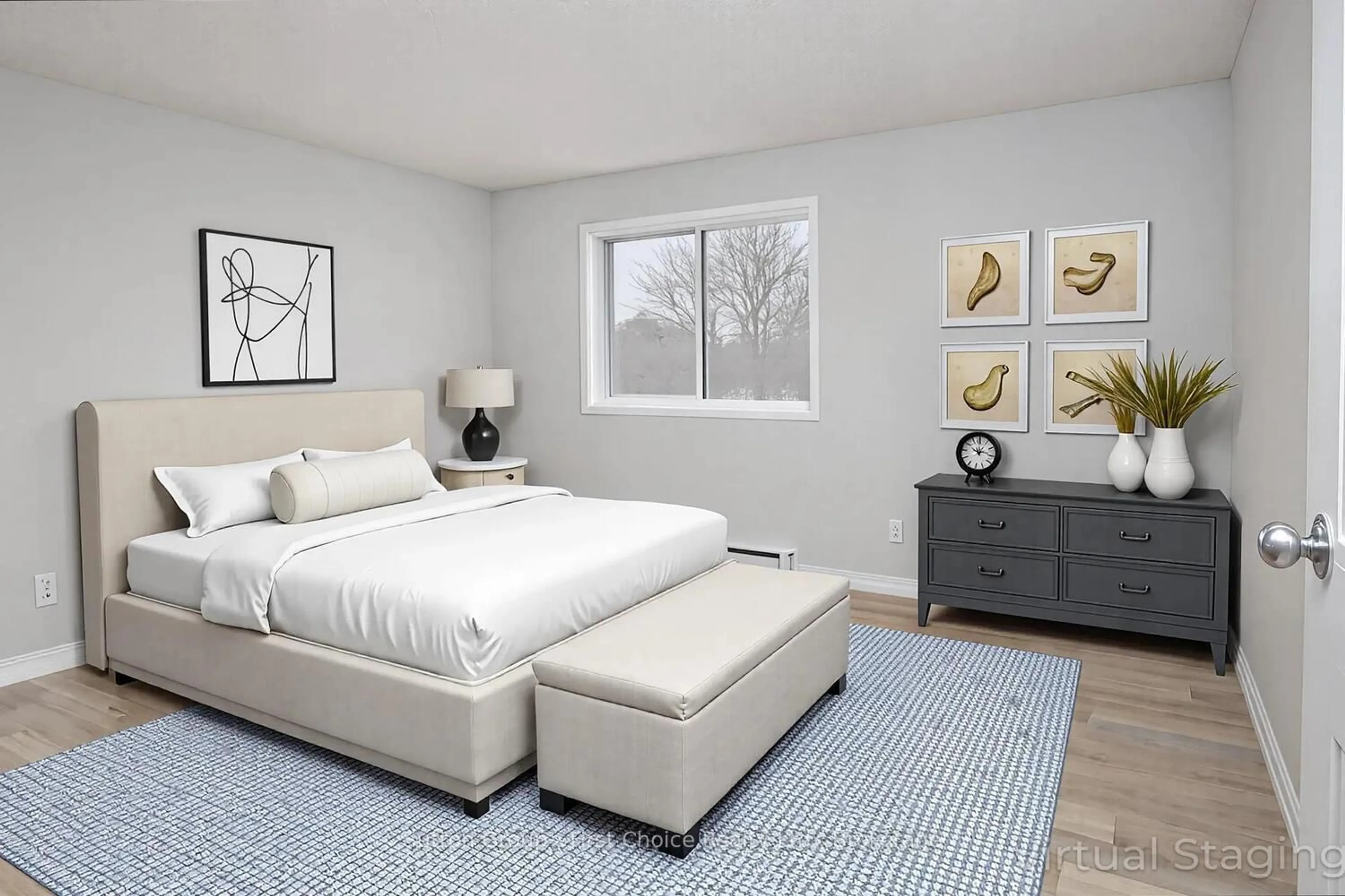 Bedroom with bed, unknown for 50 Campbell Crt #110, Stratford Ontario N5A 7T6