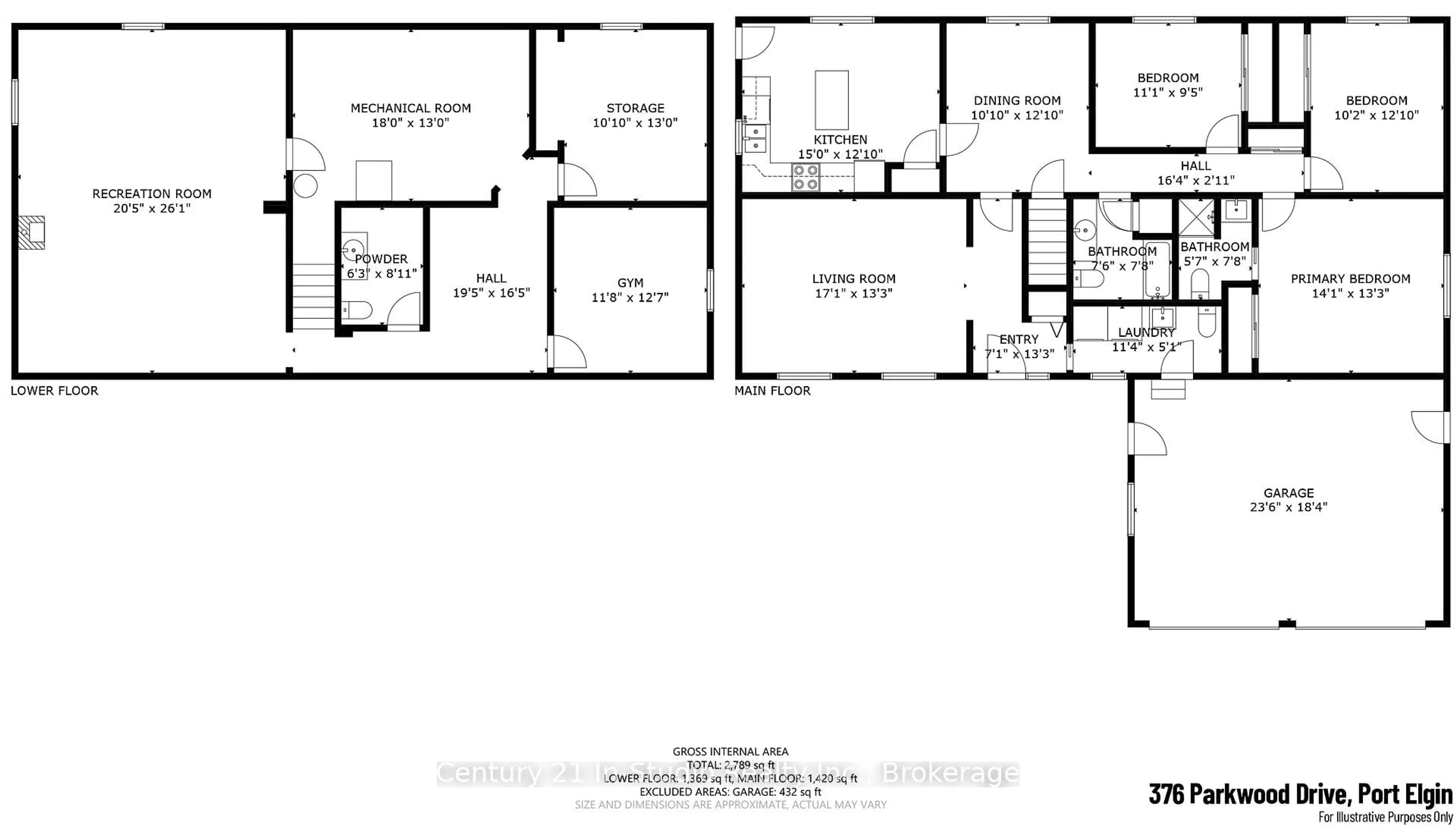 Floor plan for 376 Parkwood Dr, Saugeen Shores Ontario N0H 2C2