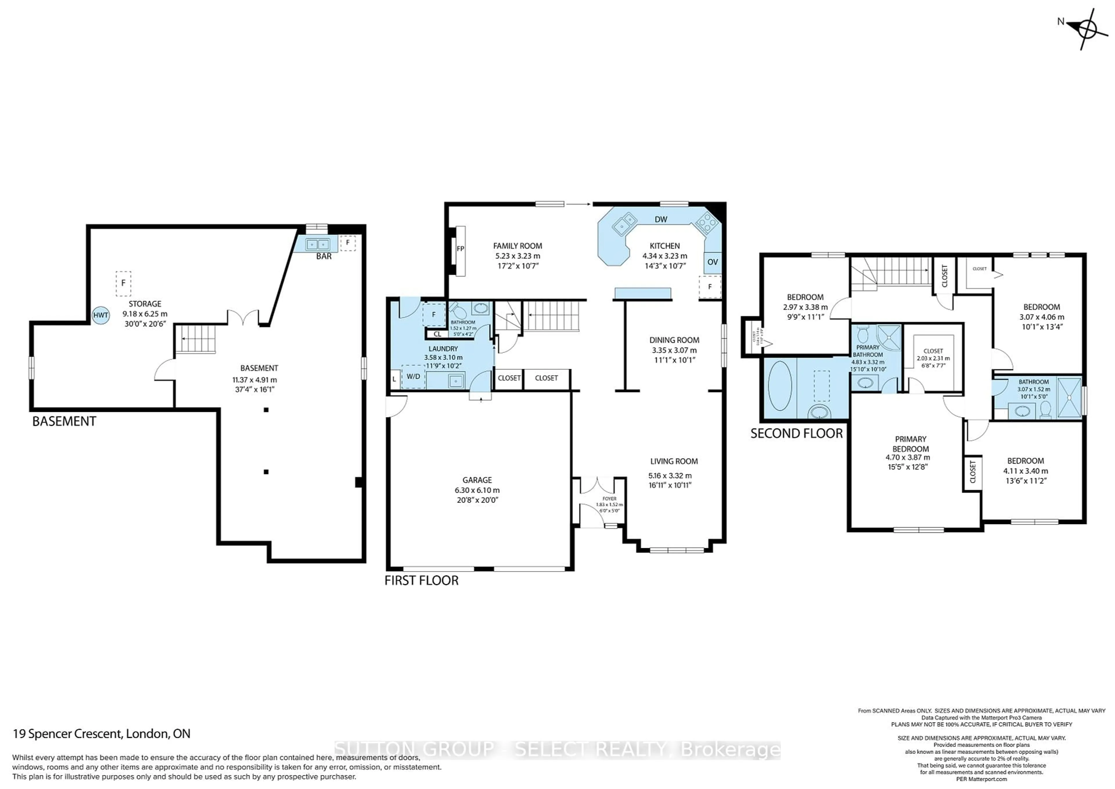 Floor plan for 19 Spencer Cres, London North Ontario N5X 2K7