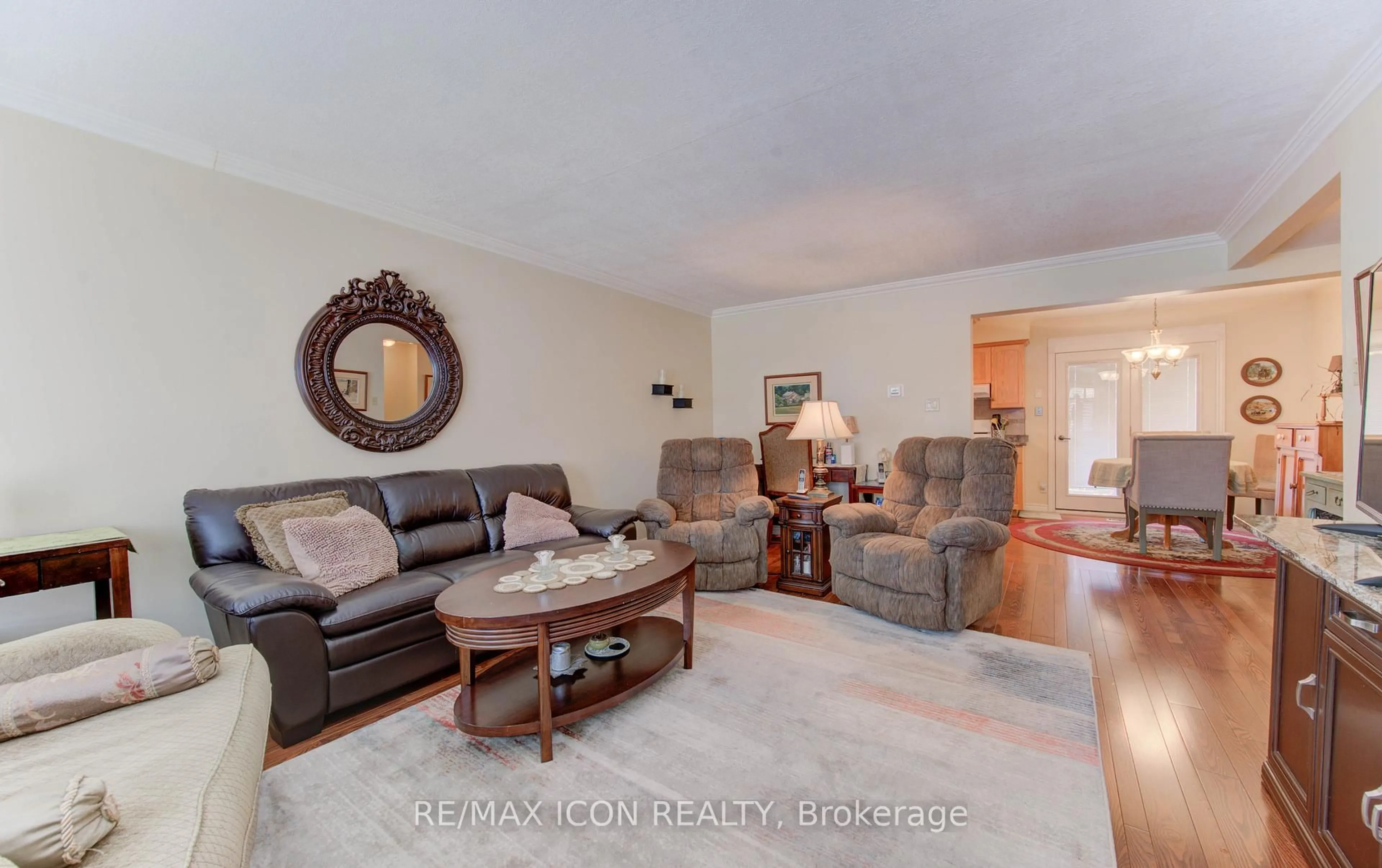 Living room with furniture, unknown for 49 Cedarwoods Cres #57, Kitchener Ontario N2C 2L1