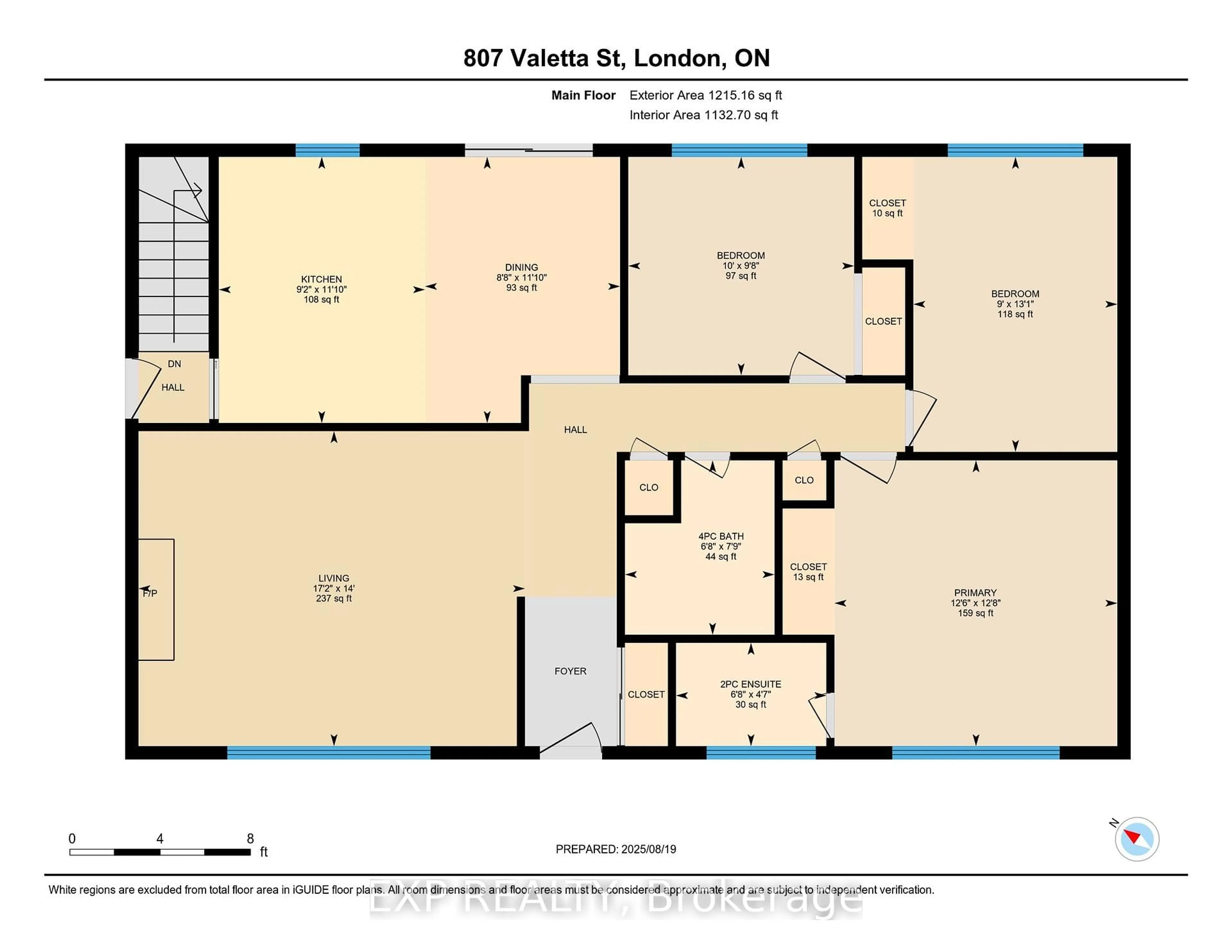 Floor plan for 807 Valetta St, London North Ontario N6H 2Z2
