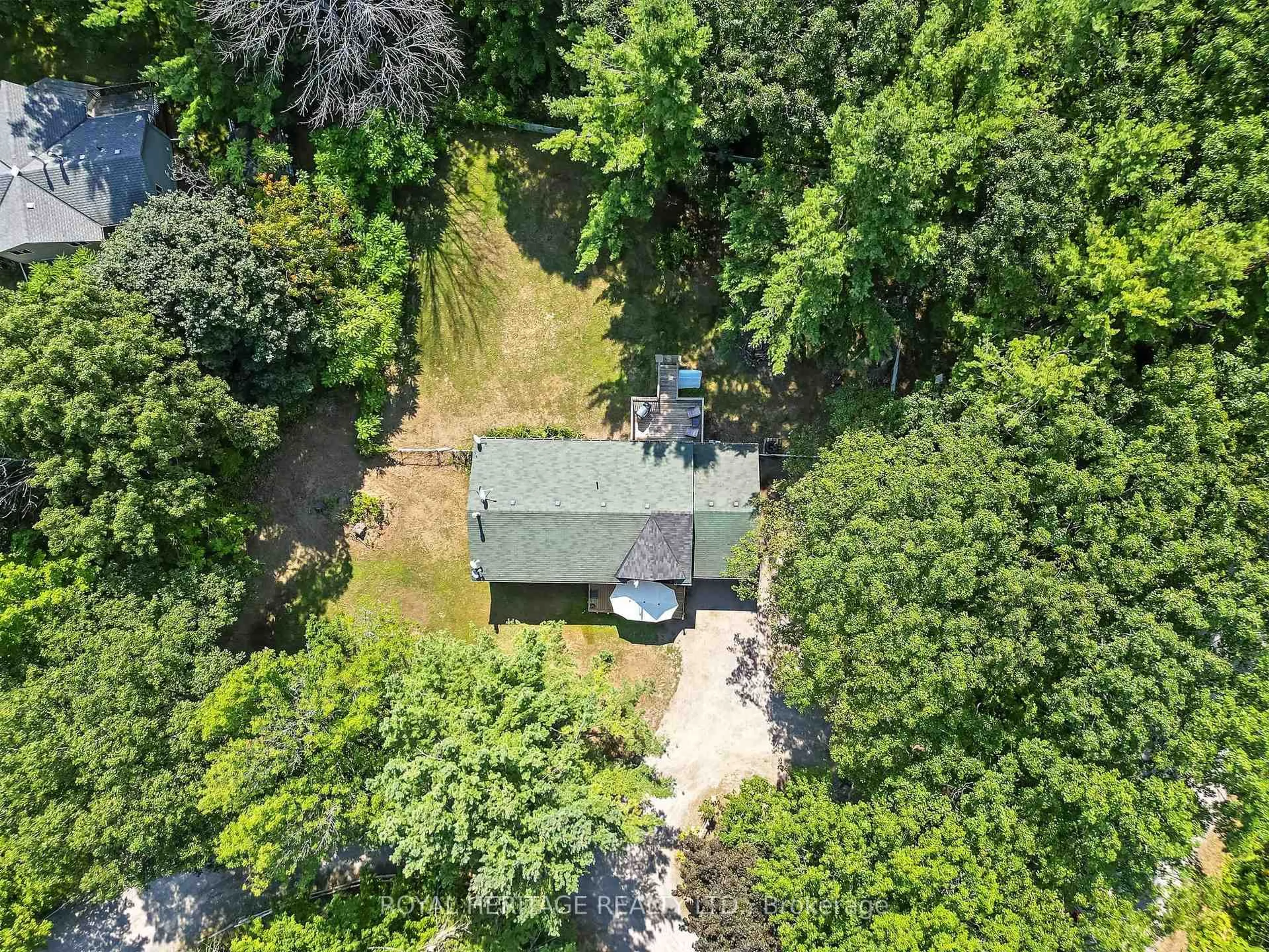 A pic from outside/outdoor area/front of a property/back of a property/a pic from drone, forest/trees view for 16029 Telephone Rd, Brighton Ontario K0K 1H0