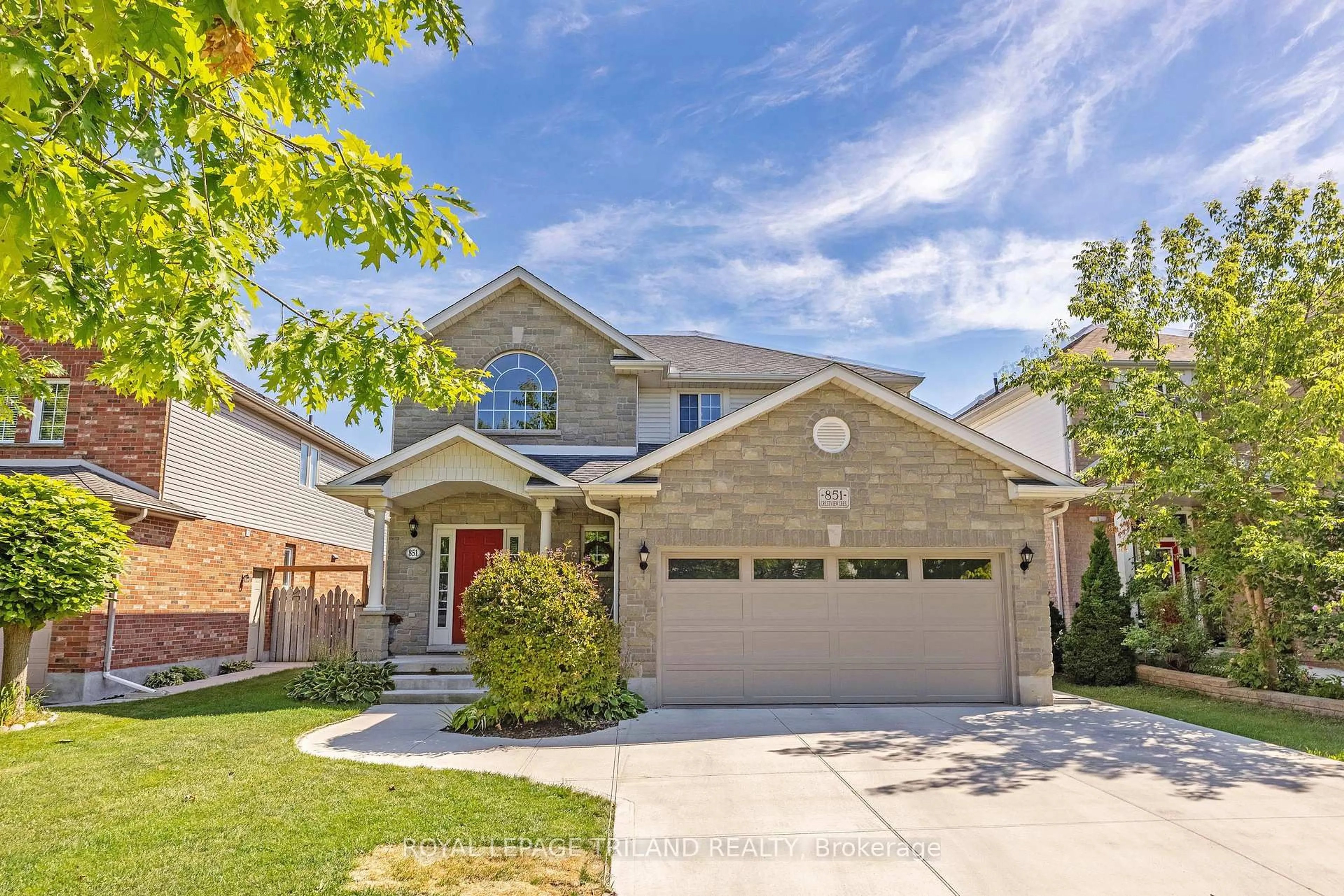 Home with brick exterior material, street for 851 Crestview Cres, London South Ontario N6K 4W9