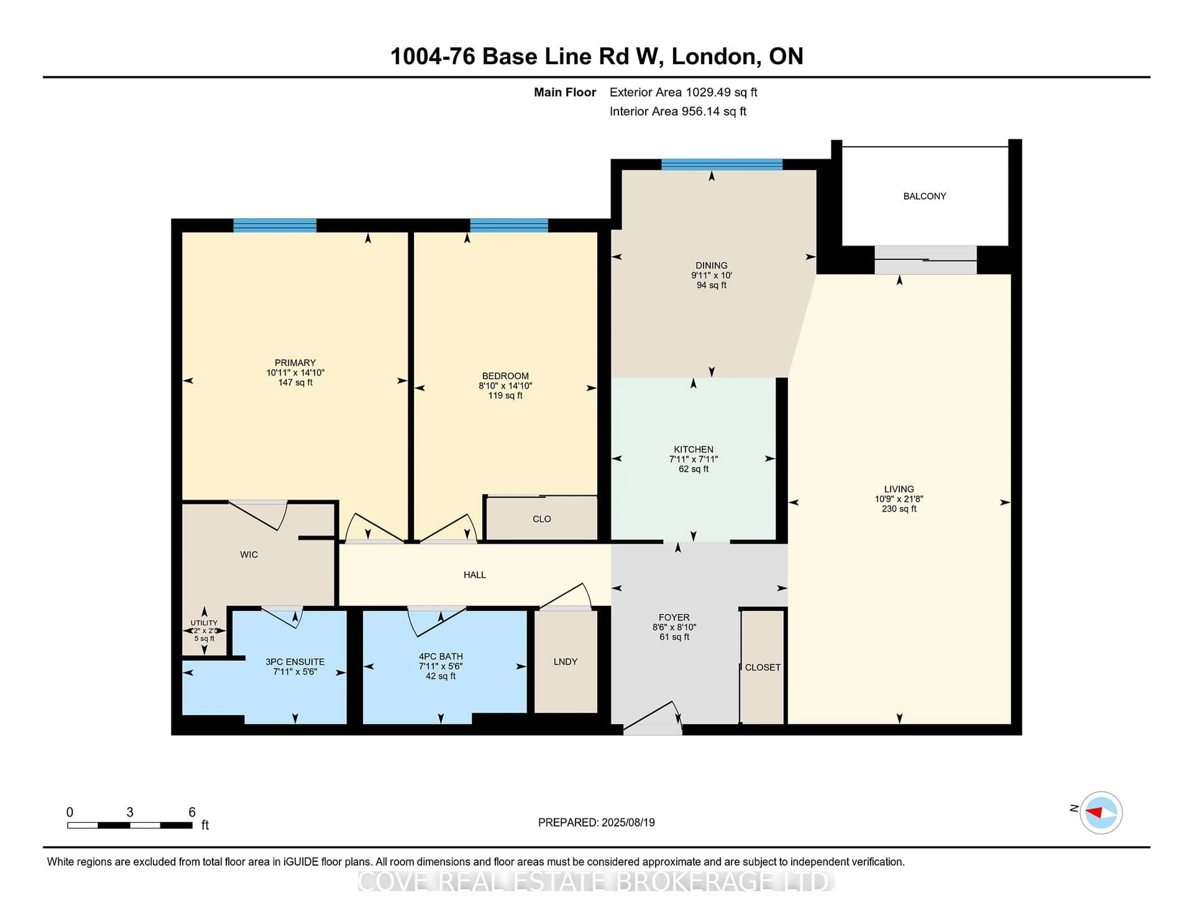 Floor plan for 76 Base Line Rd #1004, London South Ontario N6J 4X6