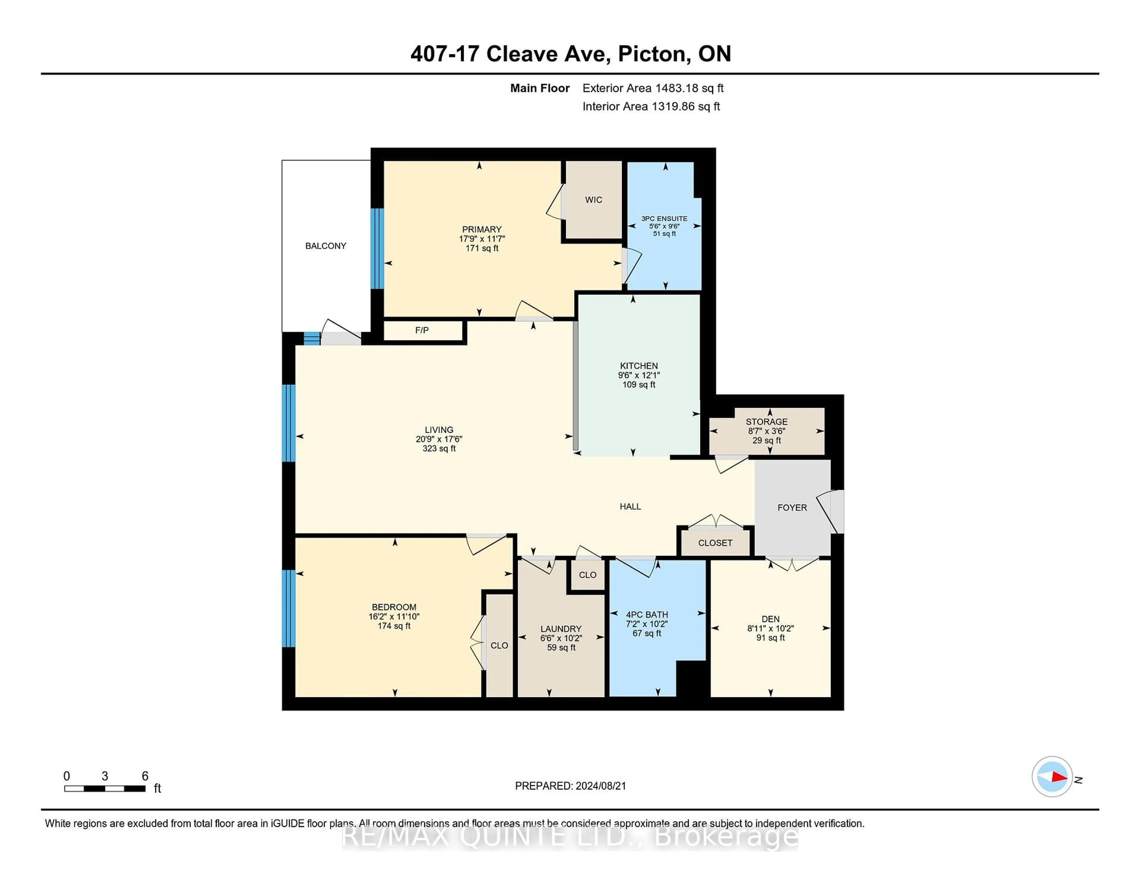 Floor plan for 17 Cleave Ave #407, Prince Edward County Ontario K0K 2T0