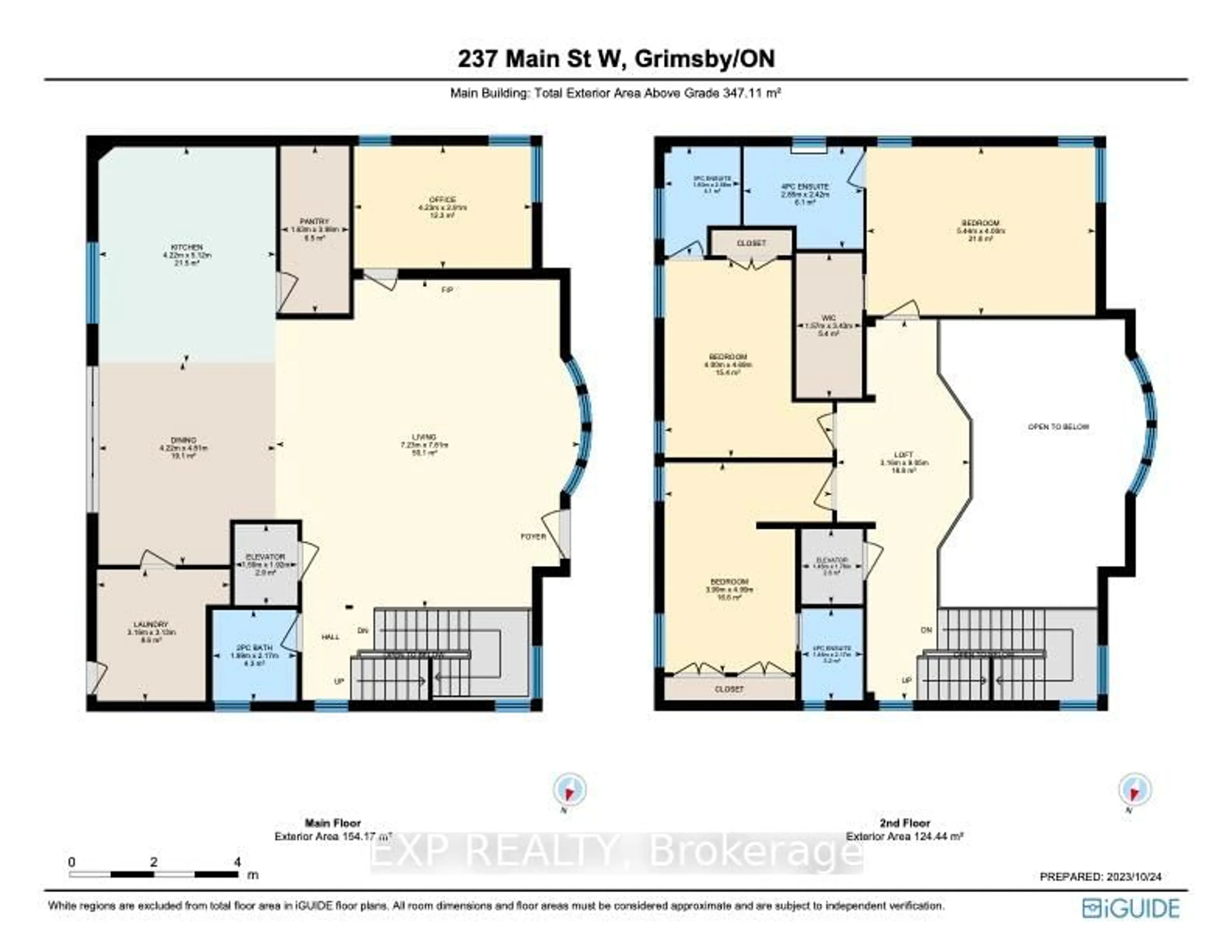 Floor plan for 237 MAIN St #B, Grimsby Ontario L3M 1S1